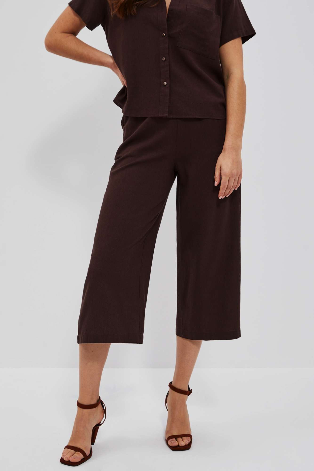 Marisse Women's Trousers L-Sp-4030 D.Oak