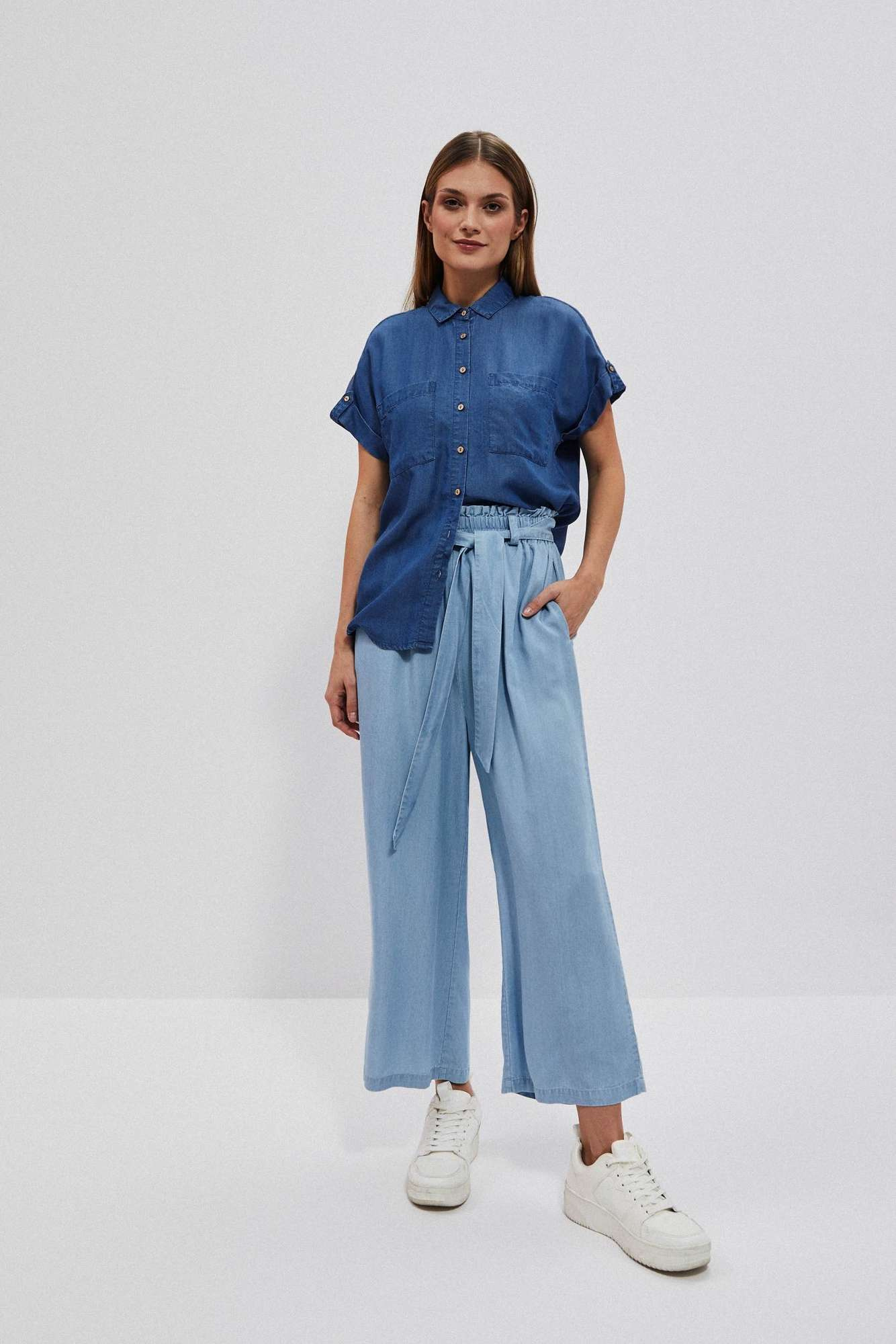 WOMEN'S SHIRT L-KO-4008 DARK BLUE