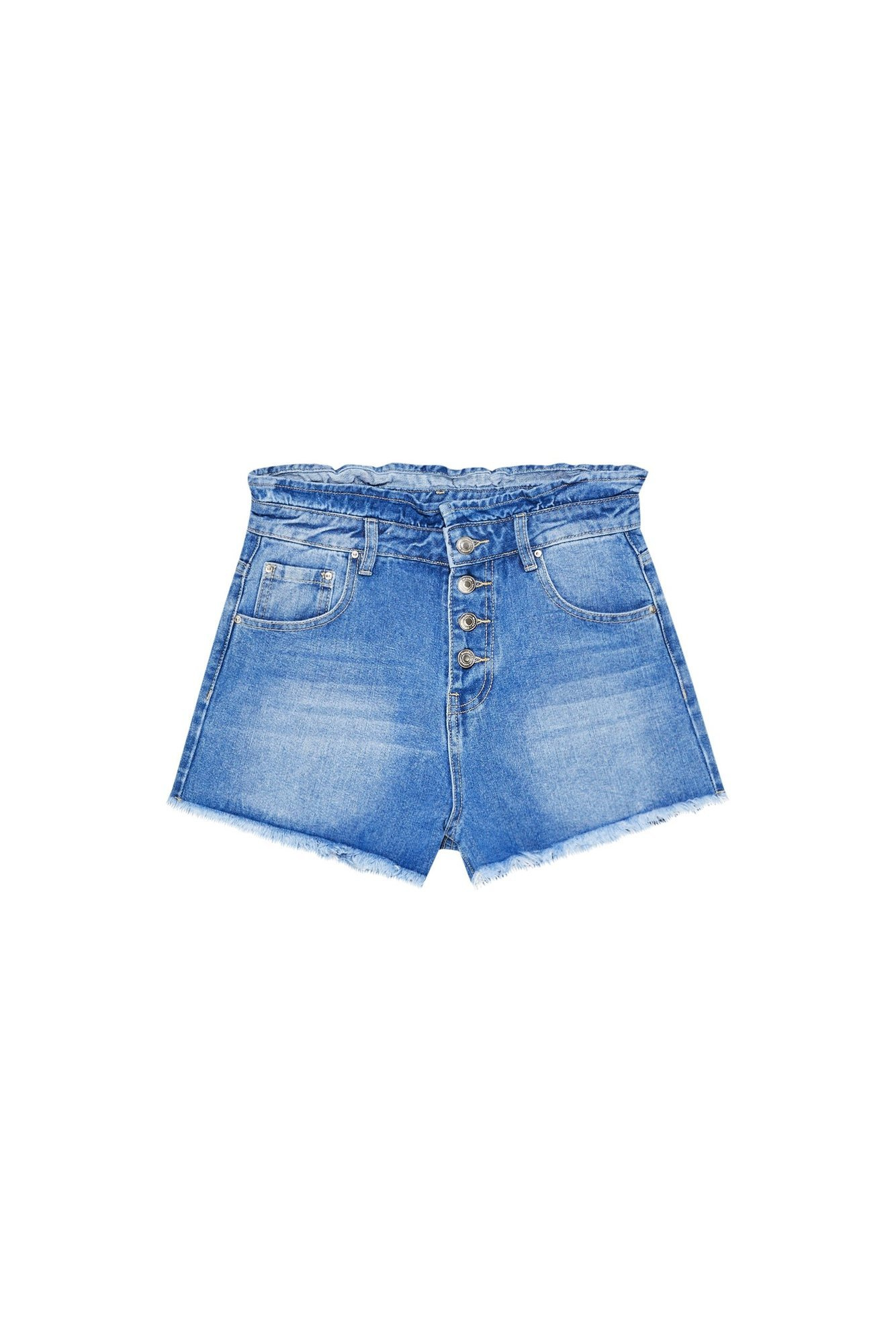 Pantaloni scurți din denim cu talie înaltă