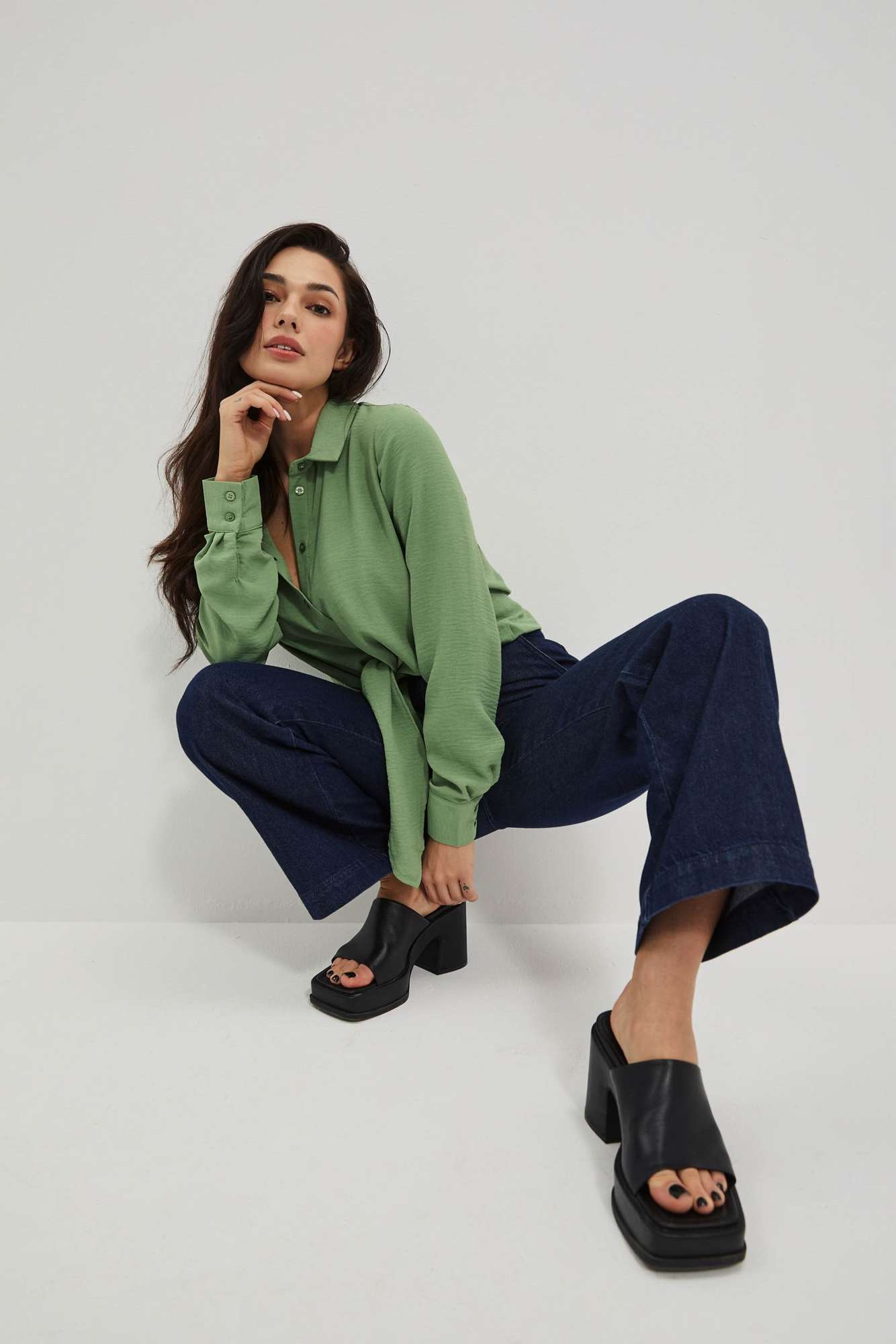 WOMEN'S JEANS L-JE-4006 NAVY