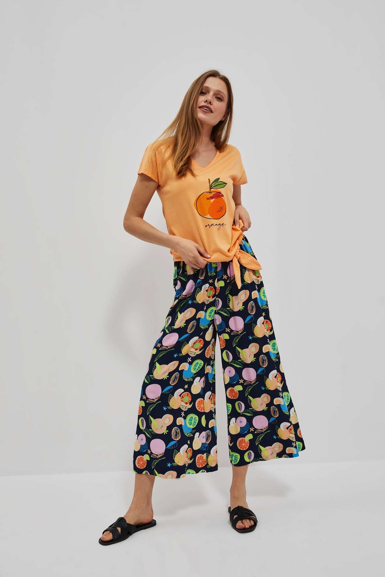 WOMEN'S T-SHIRT L-TS-4059 PEACH