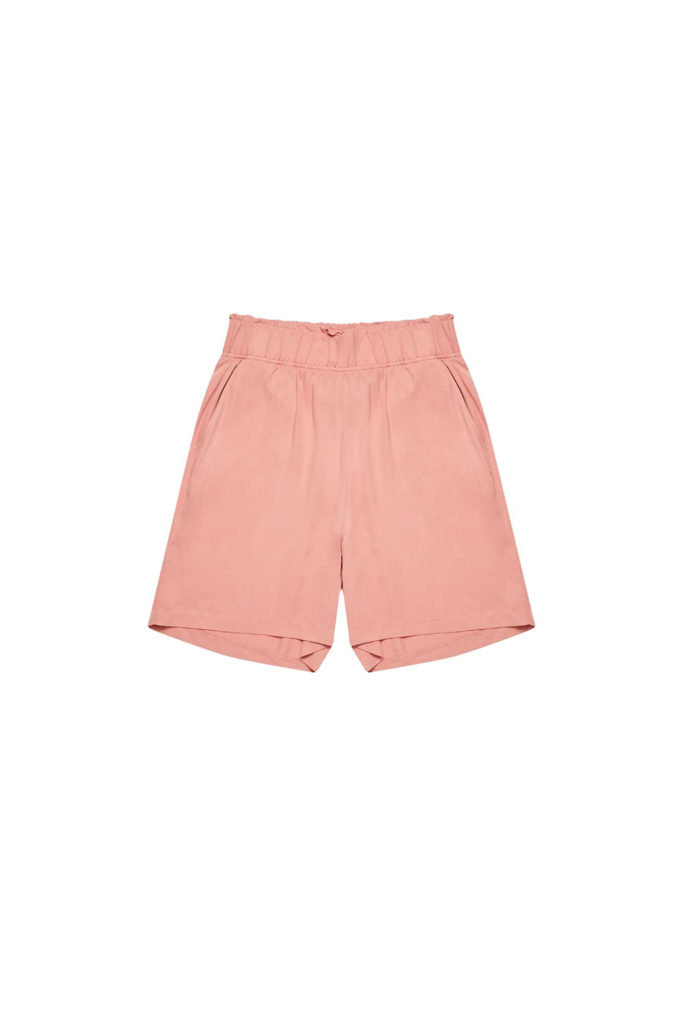 High-waisted viscose shorts