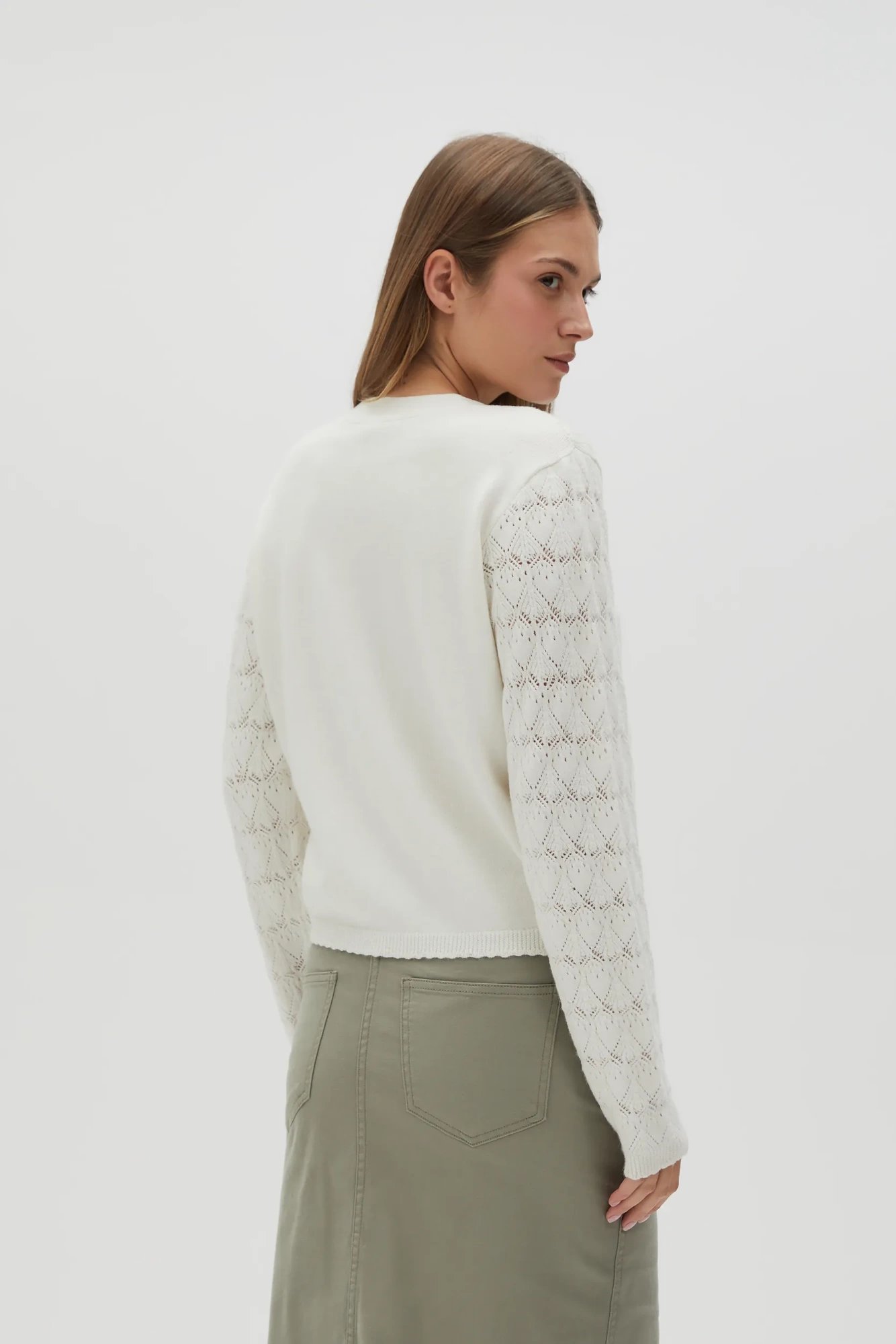 Marisse Women's Sweater L-Sw-4604 Off White