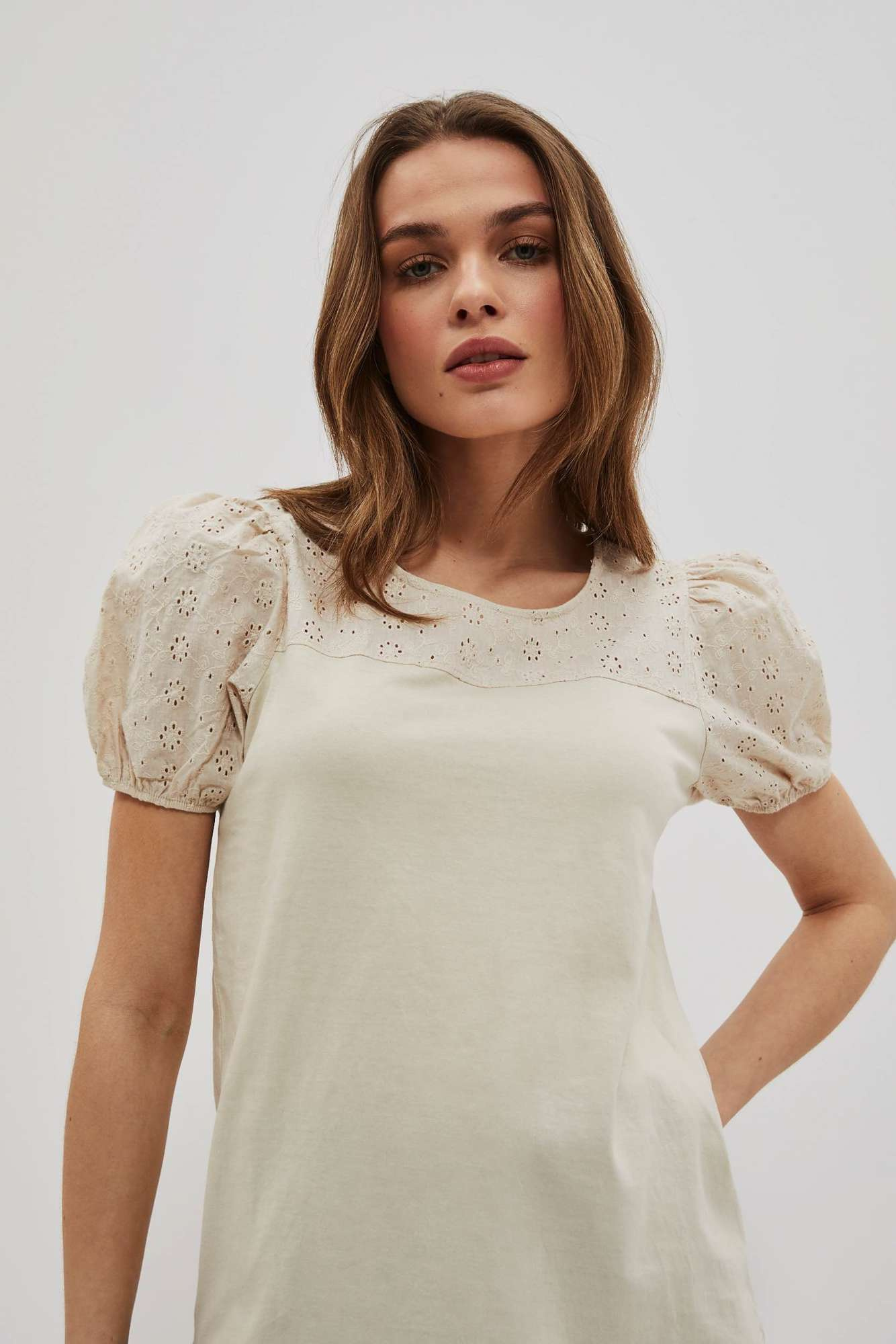WOMEN'S T-SHIRT L-TS-4013 L.Beige
