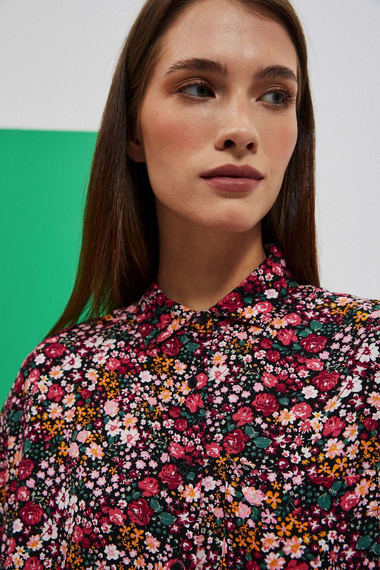 WOMEN'S SHIRT L-KO-4015 BLACK