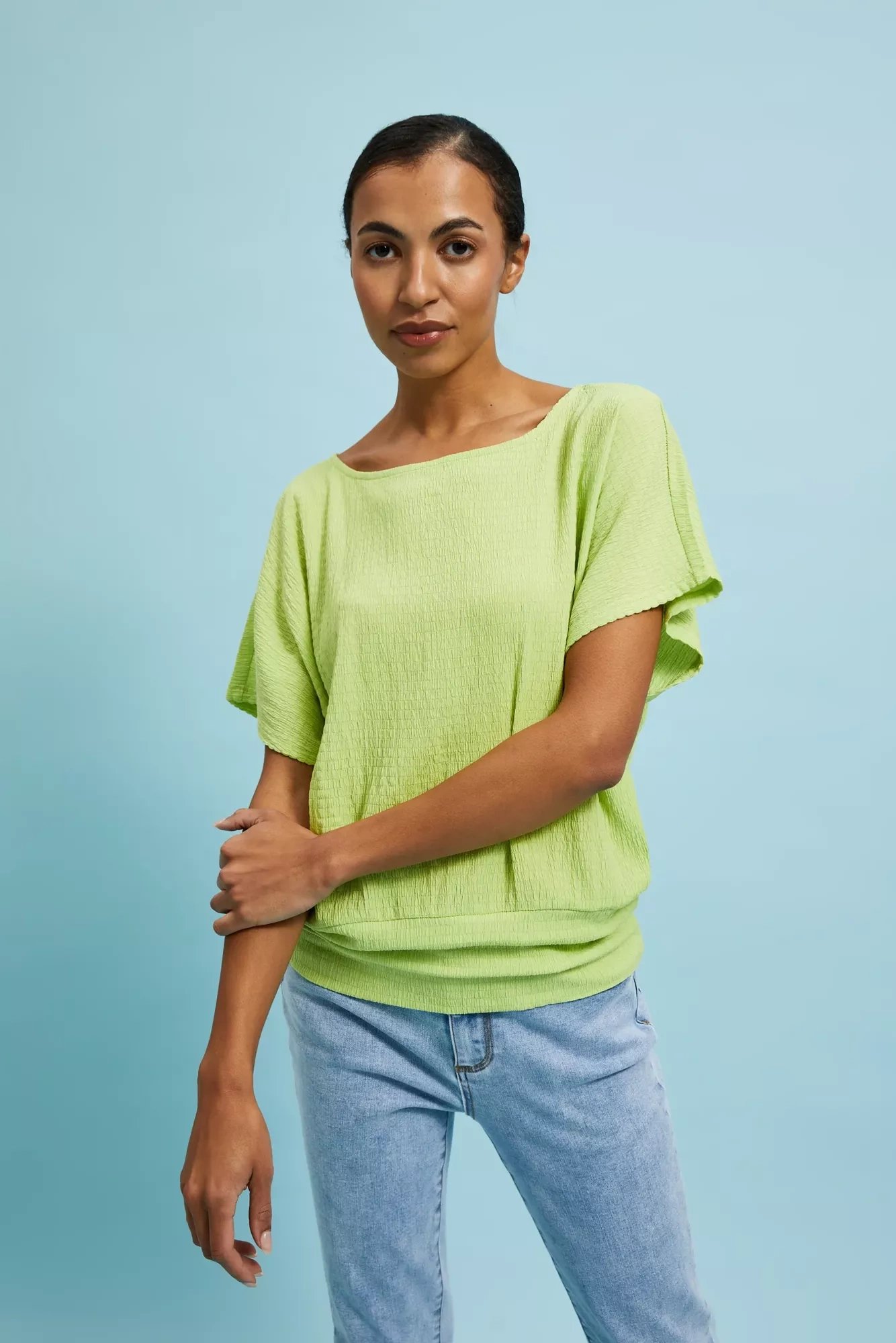 Marisse Women's Blouse L-Ts-4344 Green