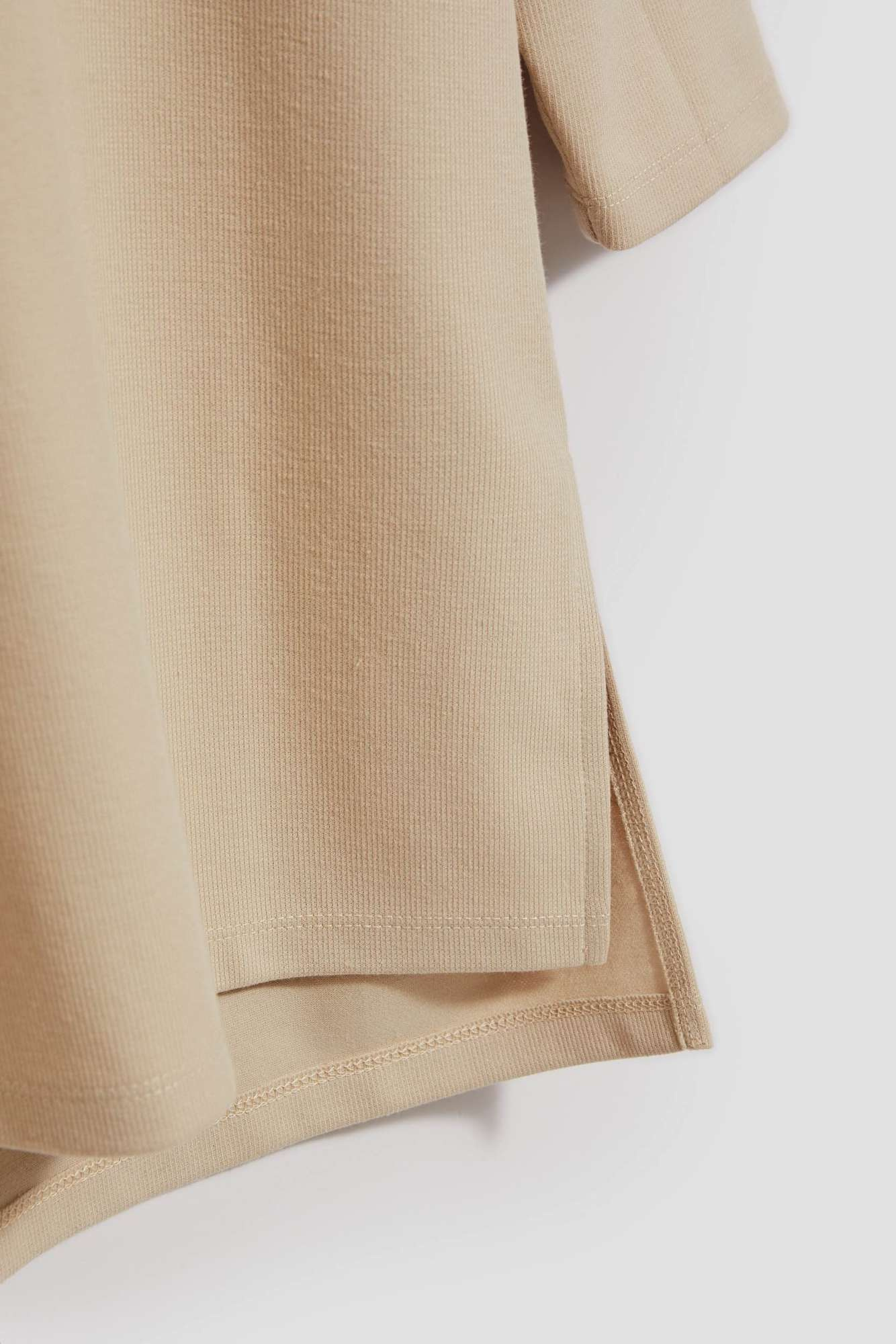 Marisse Sand Wide Turtleneck Sweatshirt