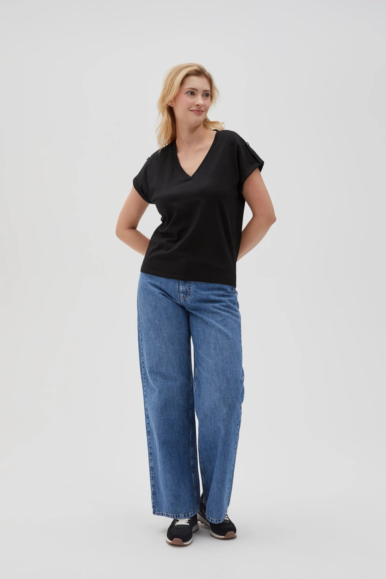 Marisse Women's T-Shirt L-Ts-4621 Black