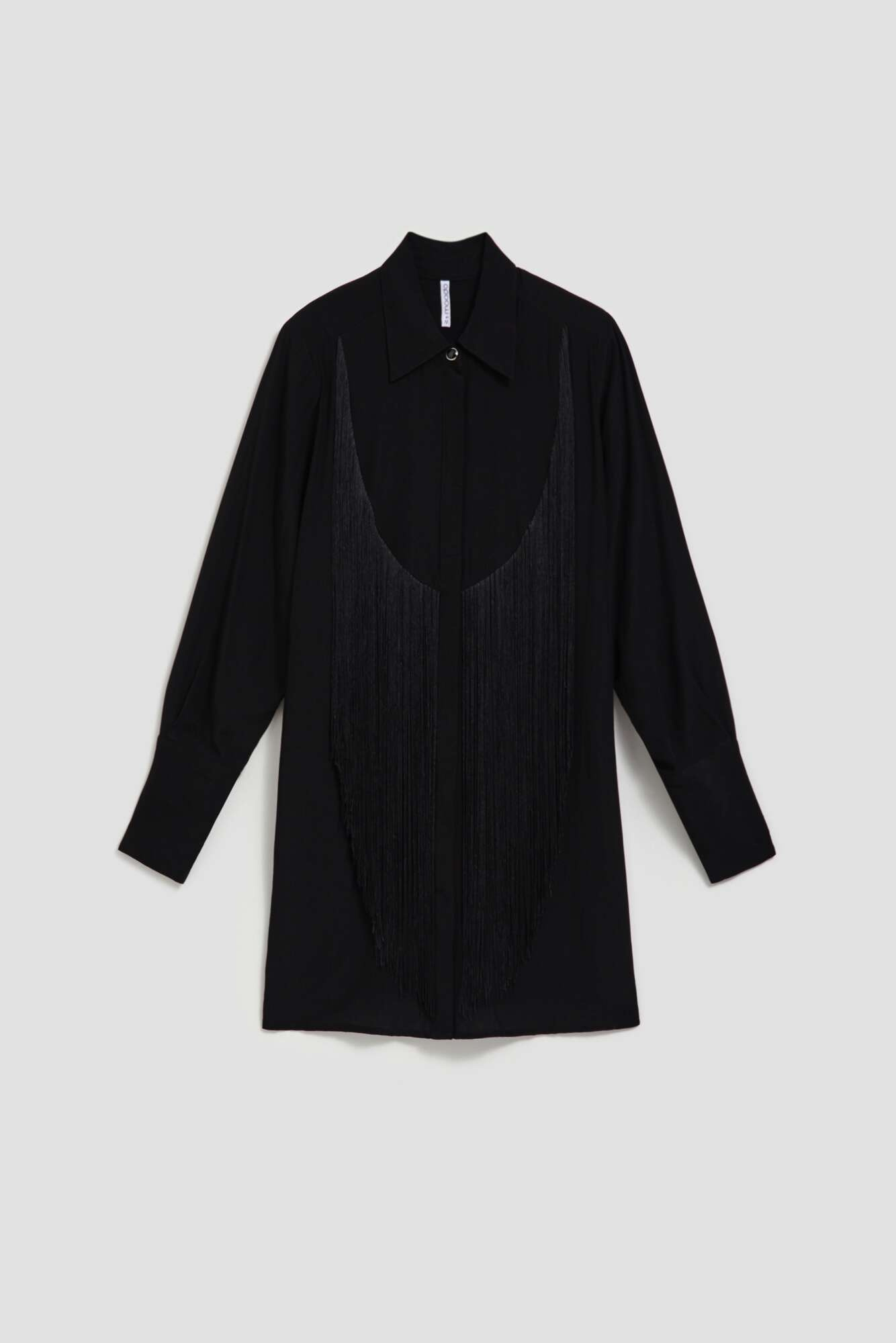 Oversize shirt with fringe