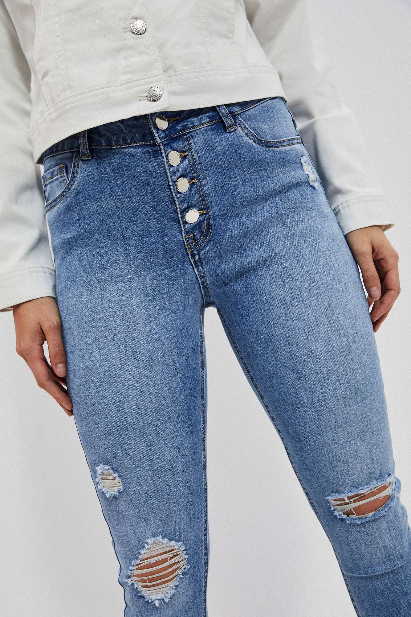 WOMEN'S JEANS L-JE-4022 L.Blue