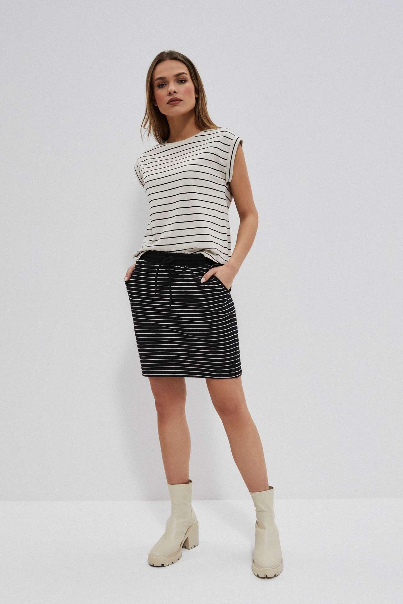 Cotton striped skirt