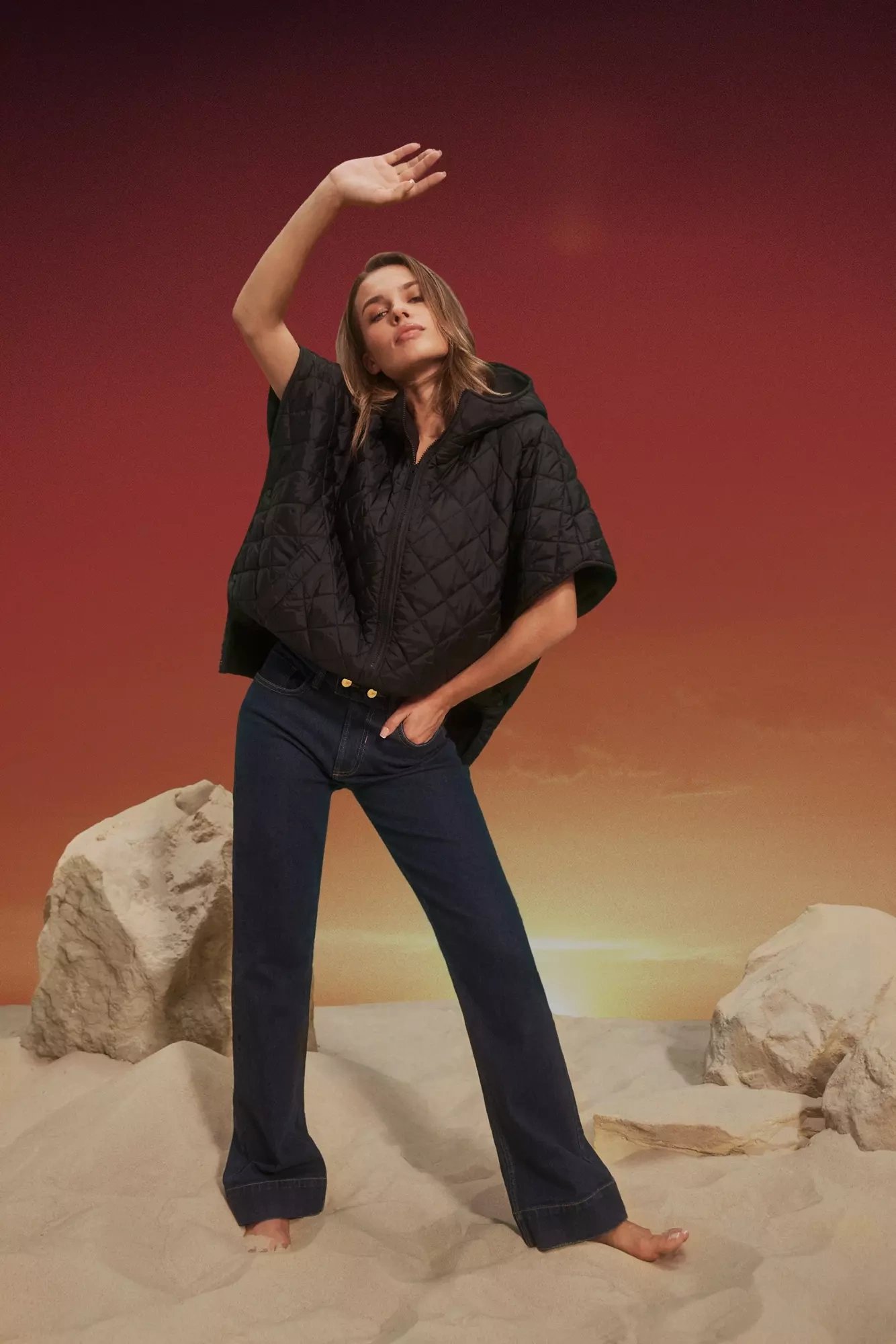 Jeans with flared legs