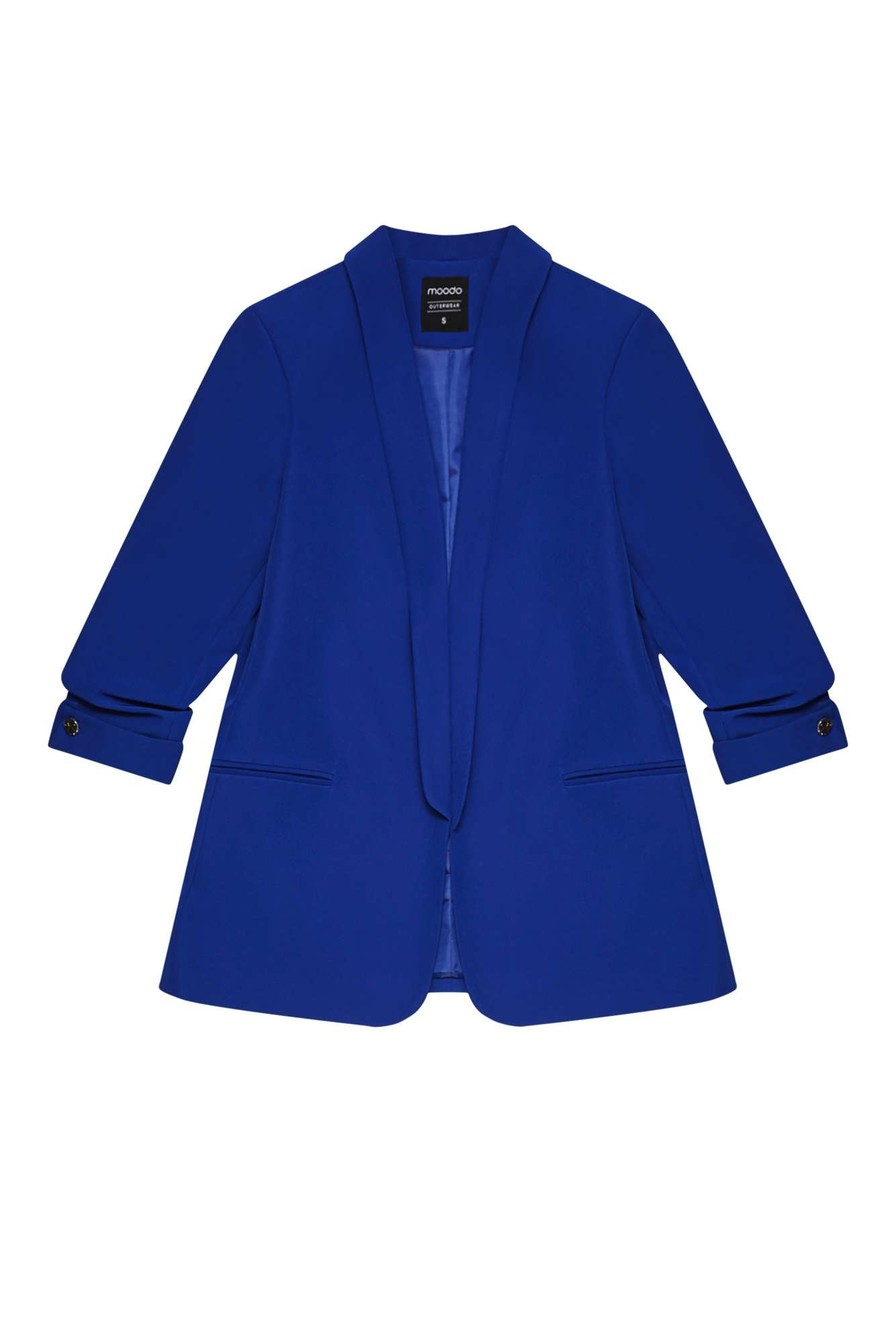 Women&#039;s jacket with ruffle sleeves