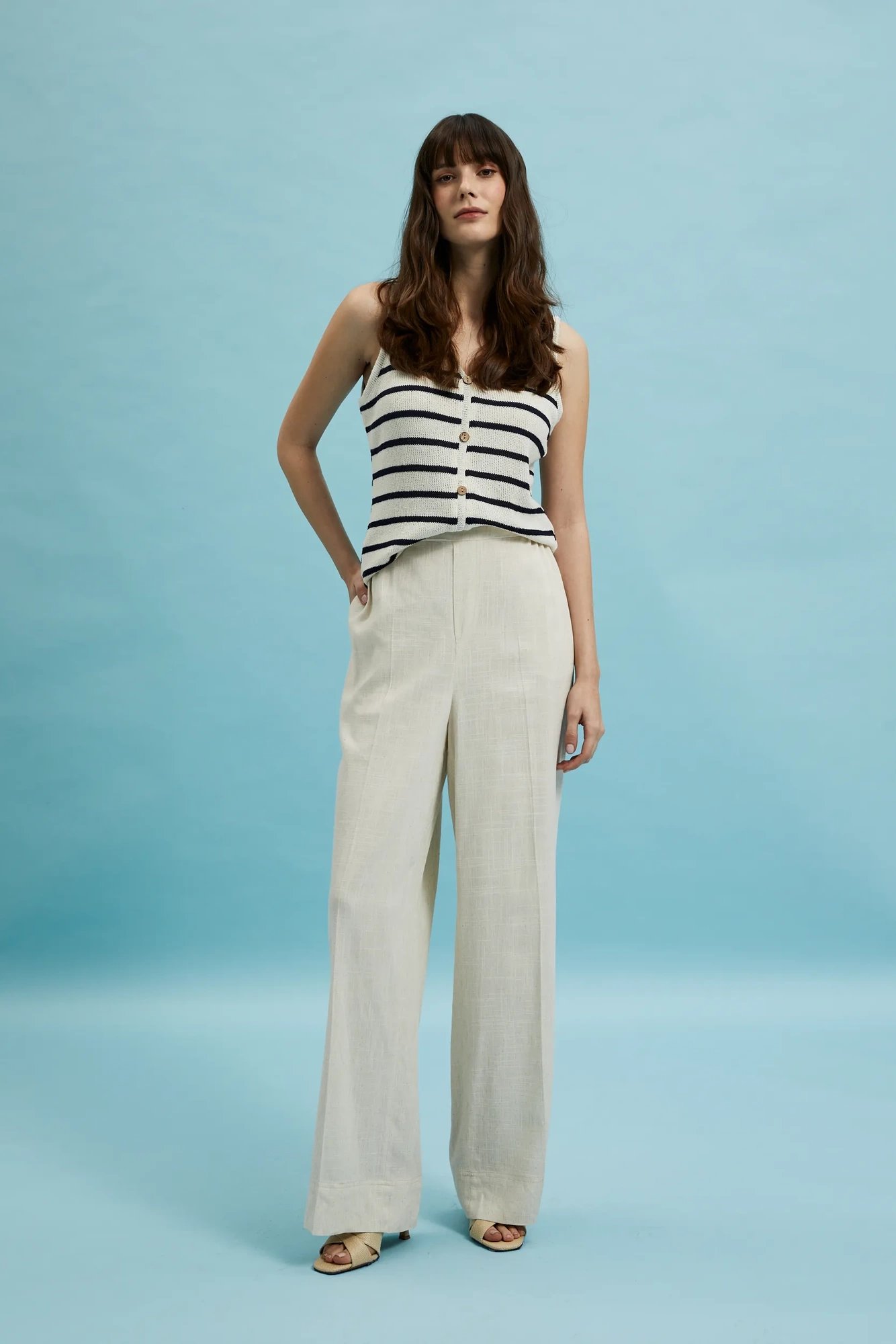 Women's trousers MOODO - light beige