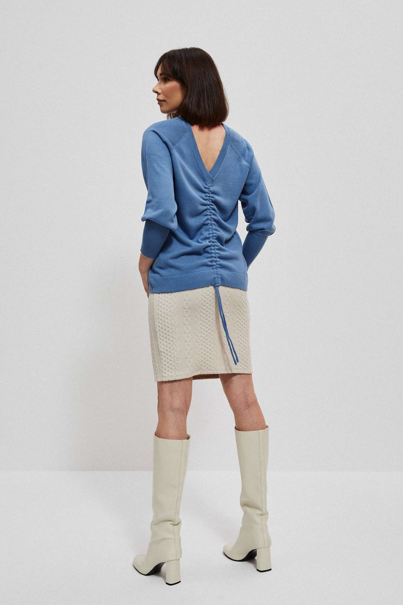 Sweater with fluffy sleeves