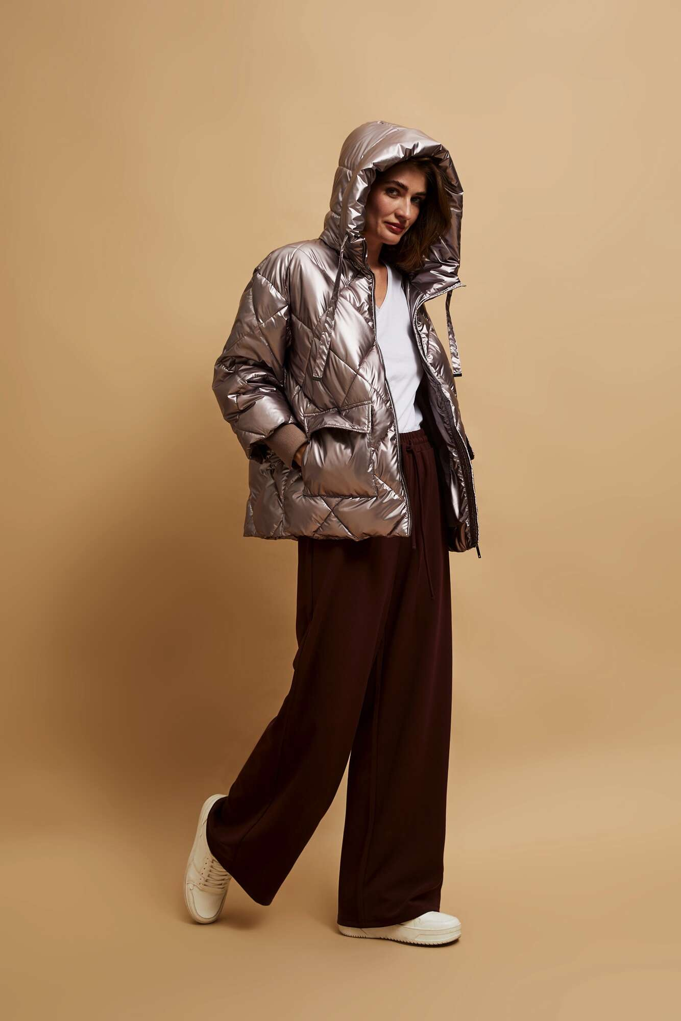 Metal quilted jacket