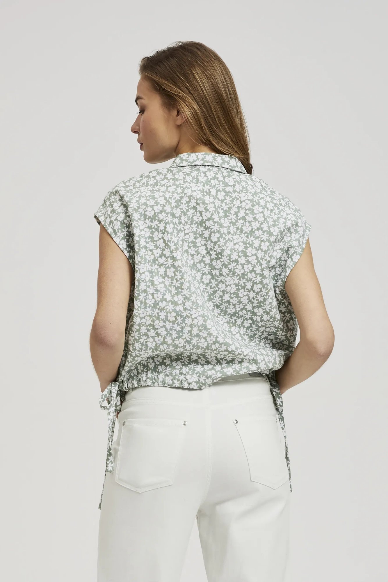 Women's patterned shirt MOODO - olive