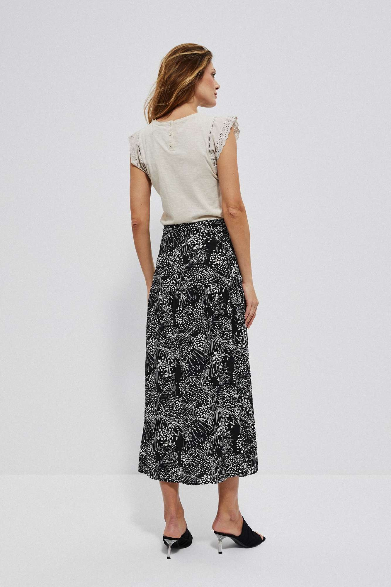 Patterned viscose skirt