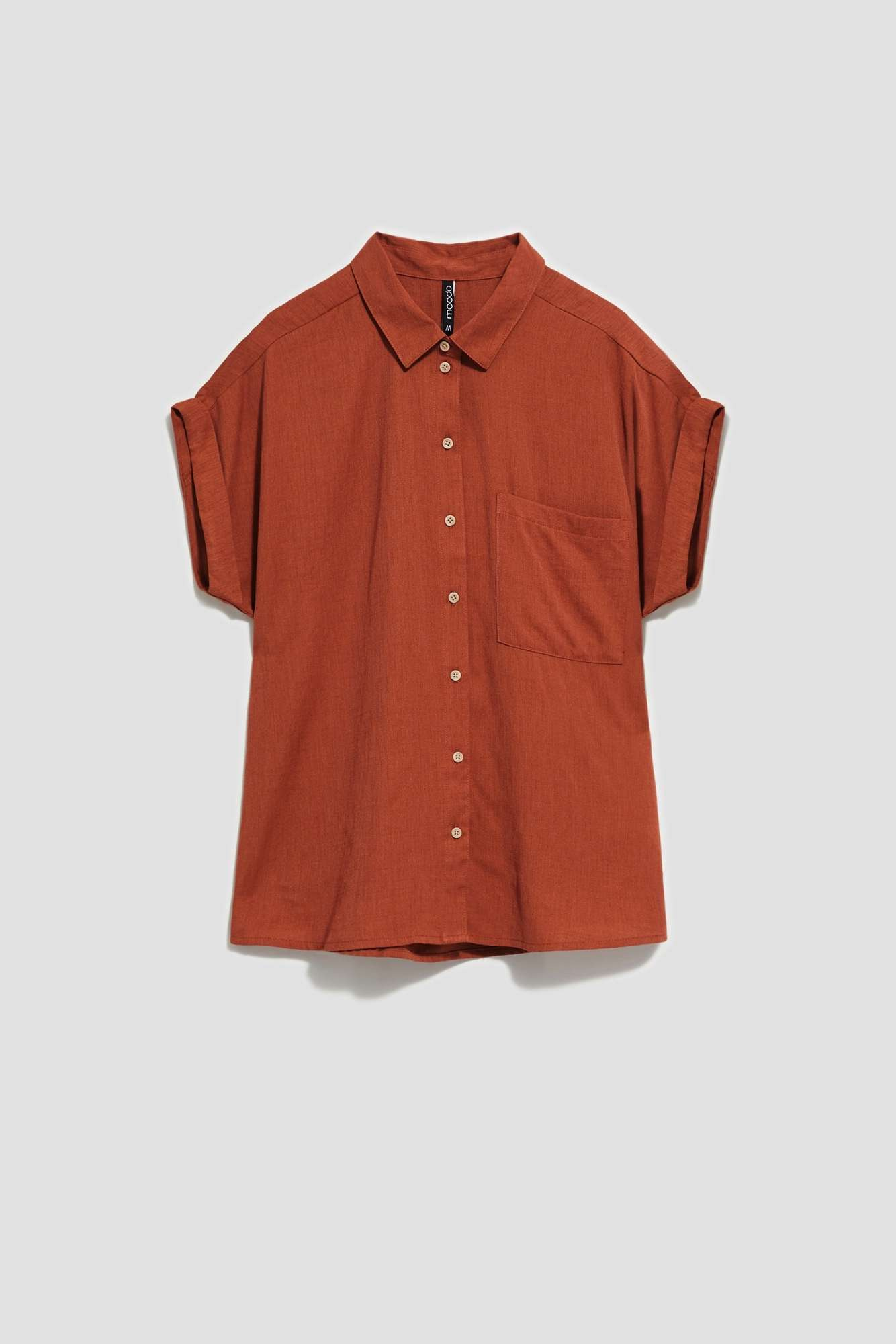 WOMEN'S SHIRT L-KO-4023 BROWN