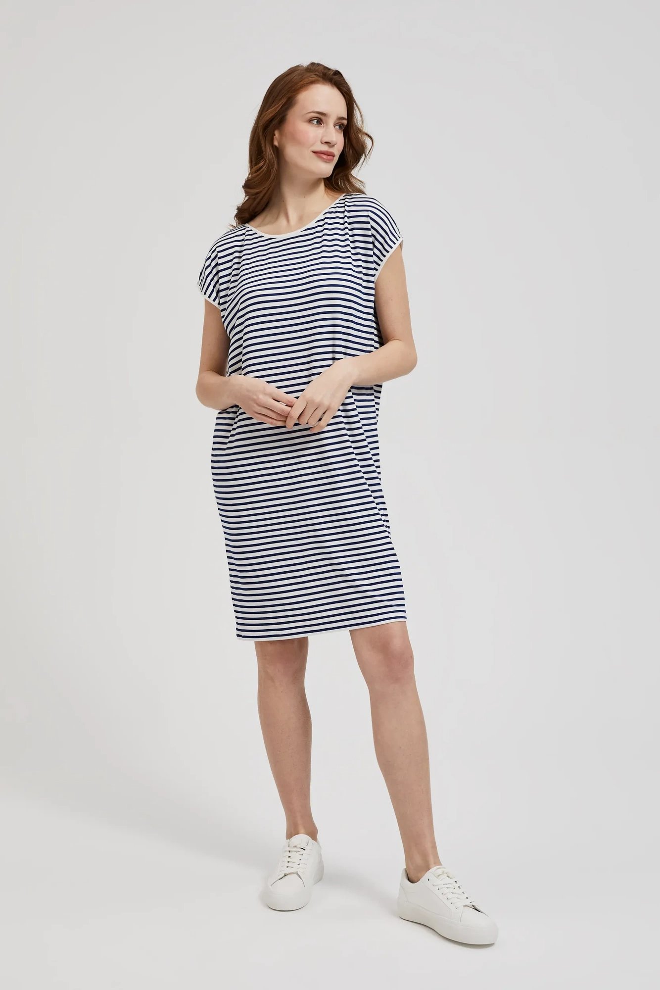 Marisse Women's Dress L-Su-4360 White_Navy