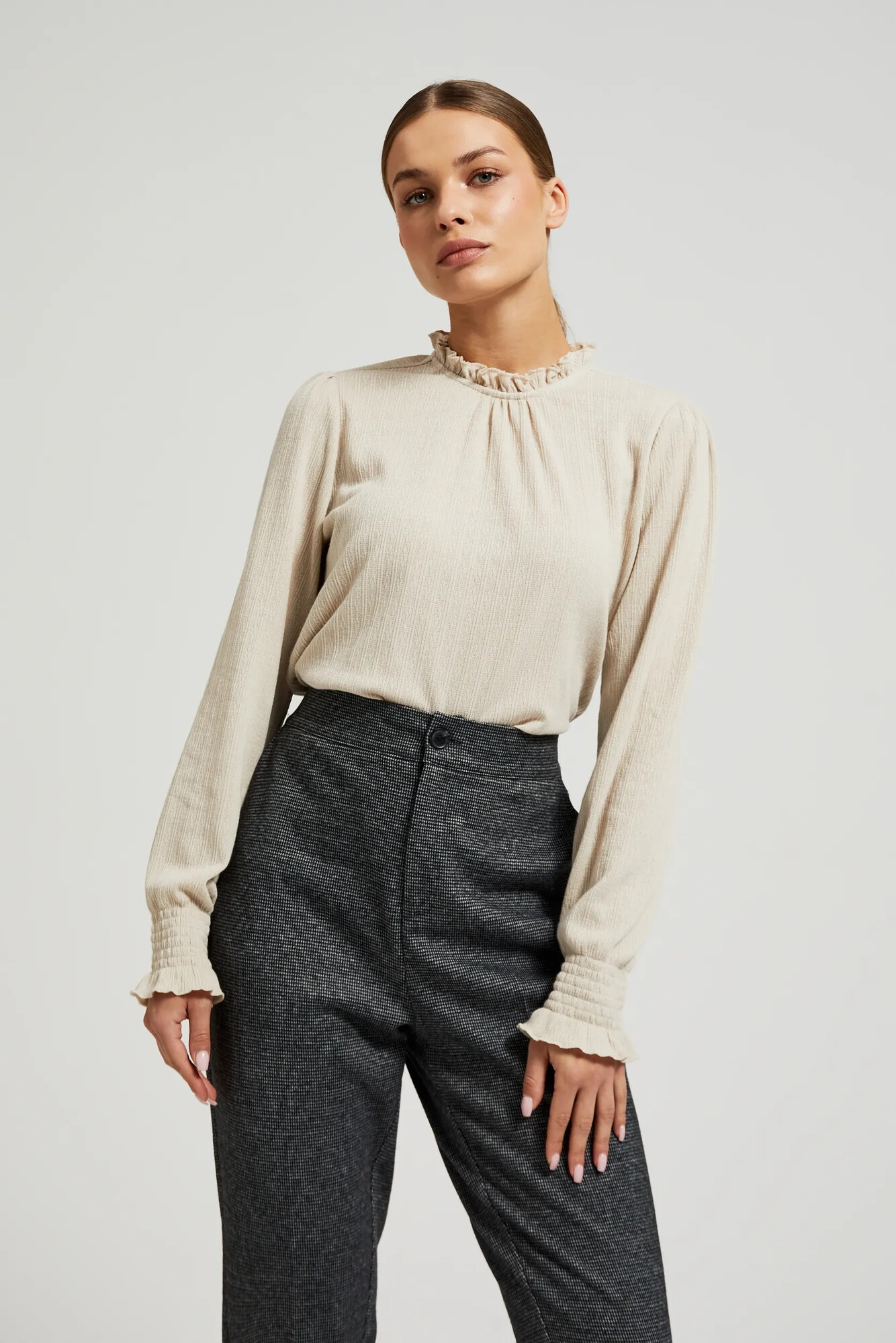 Marisse Womens Blouse Z-Ts-4515 L.Beige