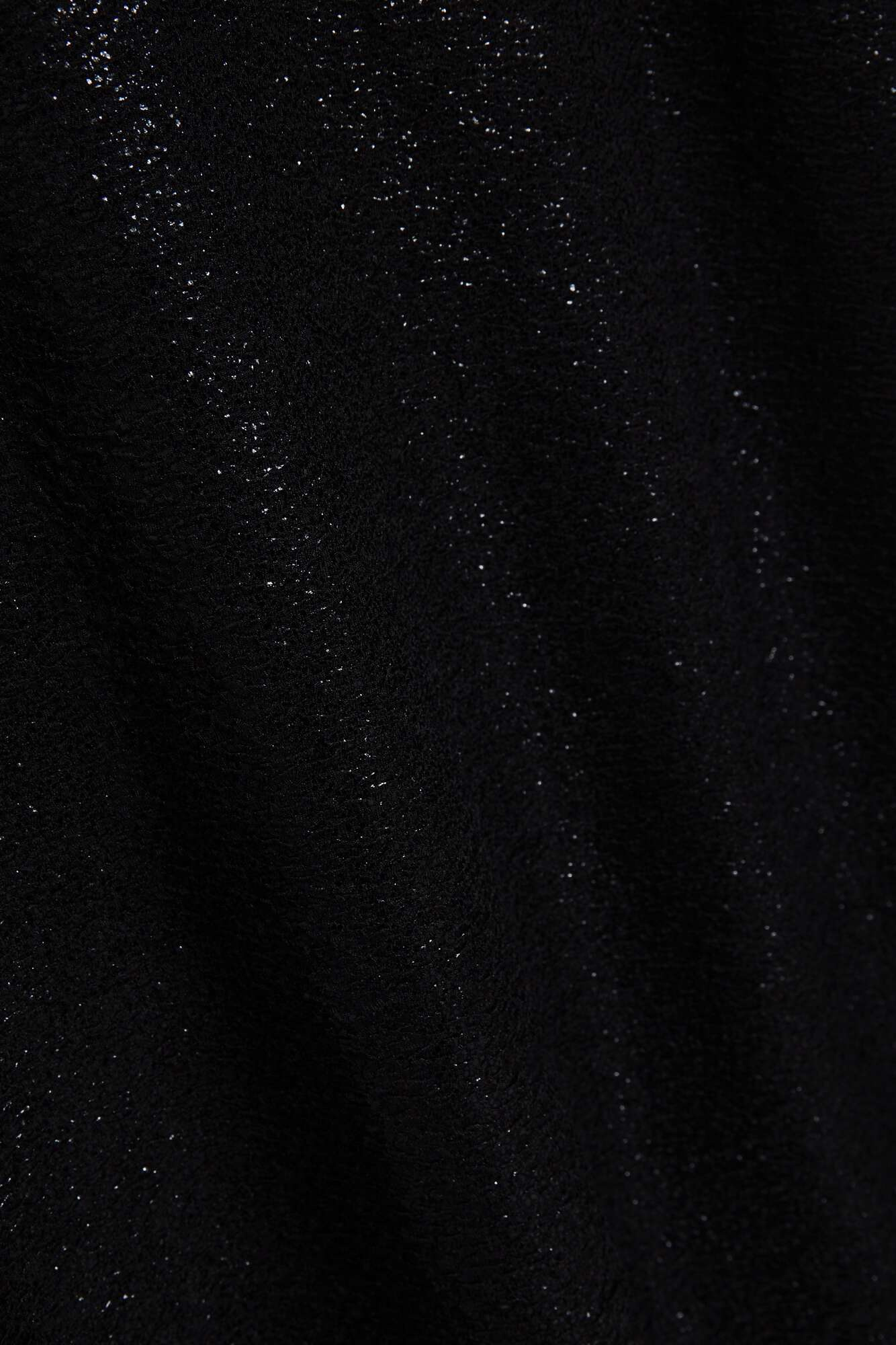 Marisse Elegant V-Neck Blouse Made Of Shiny Black Fabric