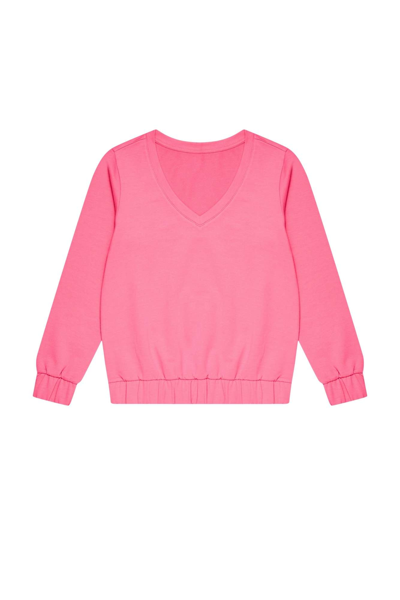V-neck sweatshirt - pink