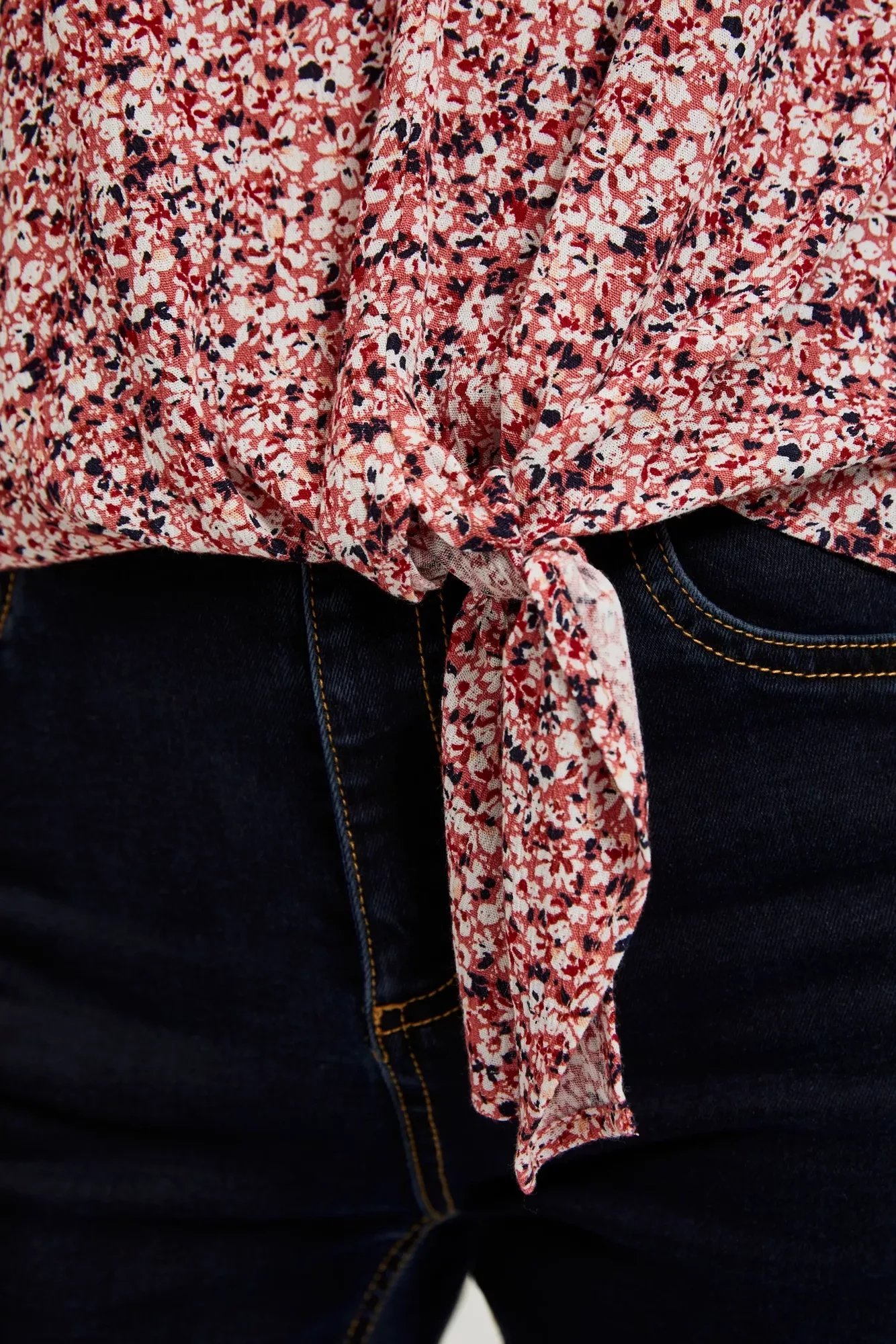 Ladies' patterned blouse MOODO - pink