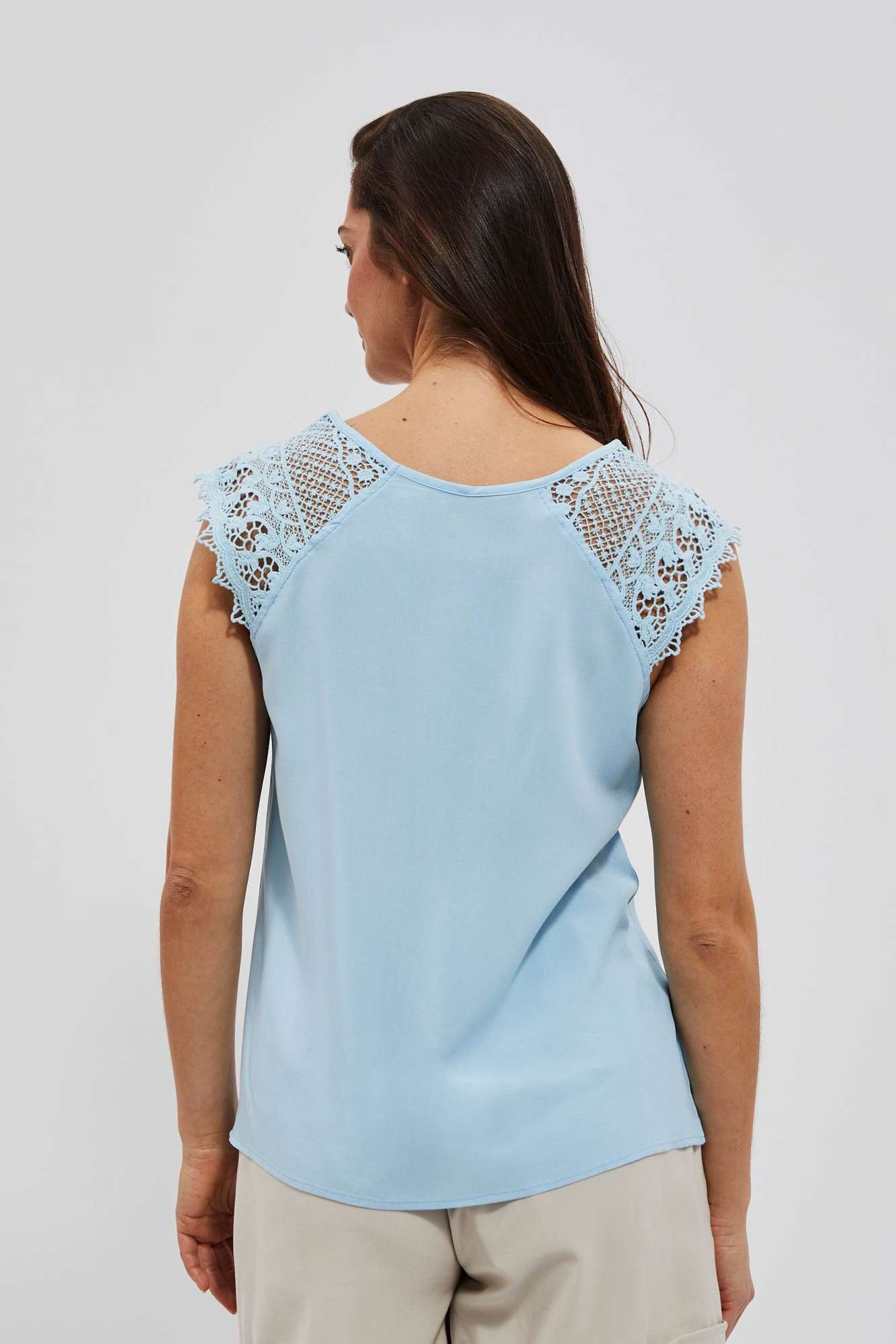 WOMEN'S SHIRT L-KO-4031 LIGHT BLUE