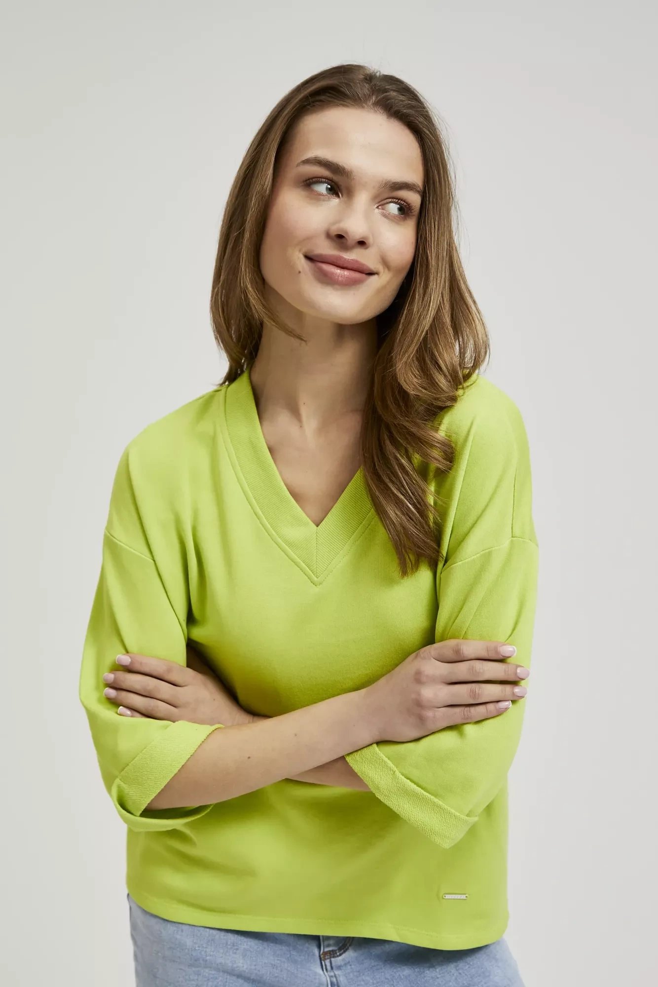 Marisse Women's Sweatshirt L-Bl-4317 Green