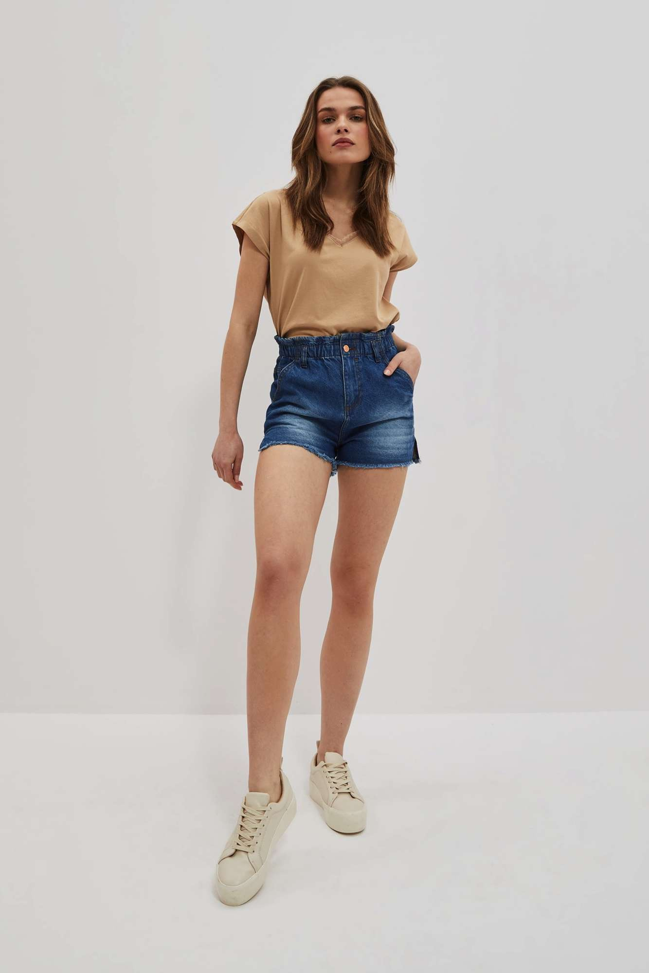 WOMEN'S T-SHIRT L-TS-4032 D.Beige