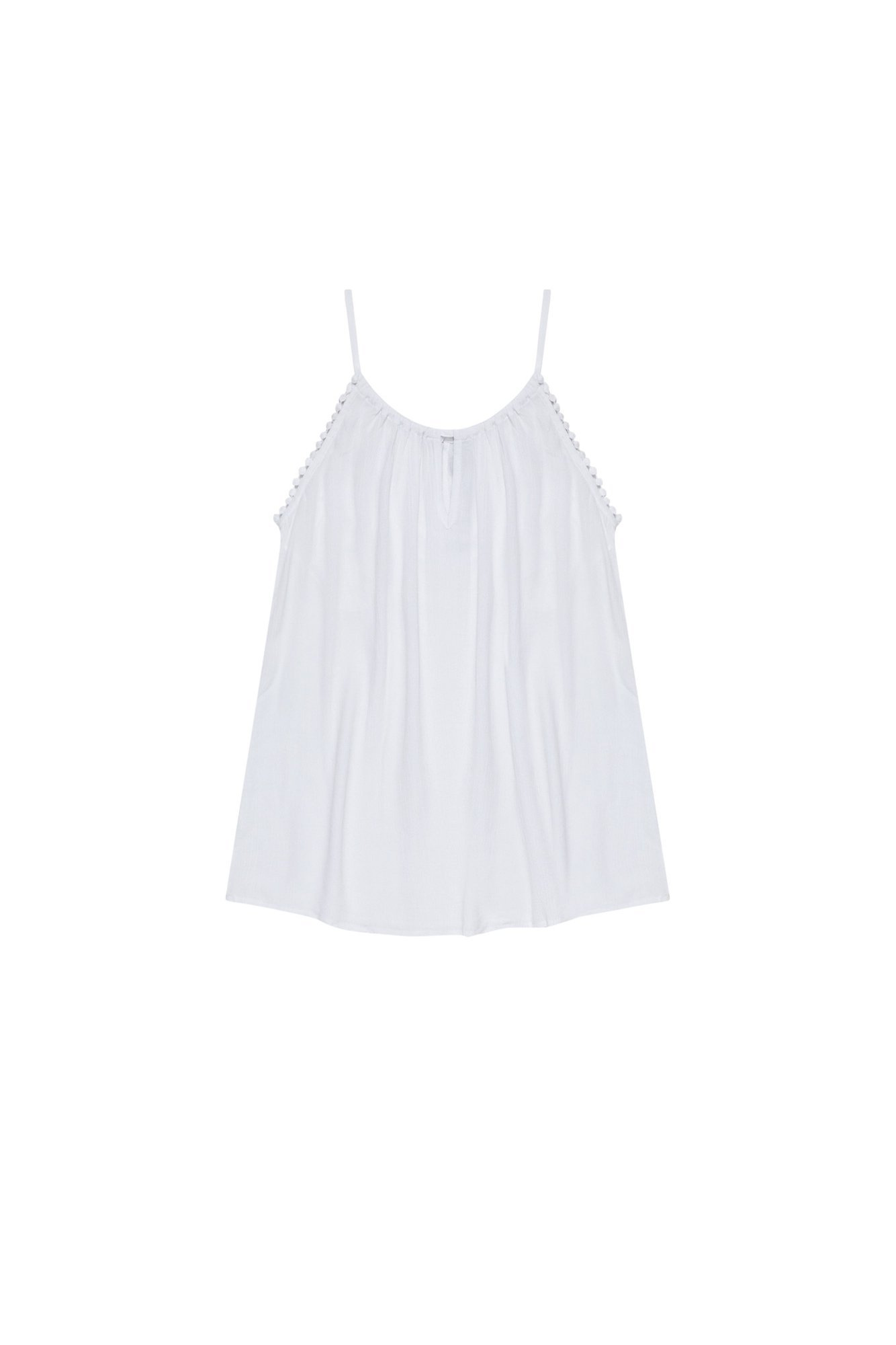 Marisse Viscose Top With Straps L-Ko-3464 White