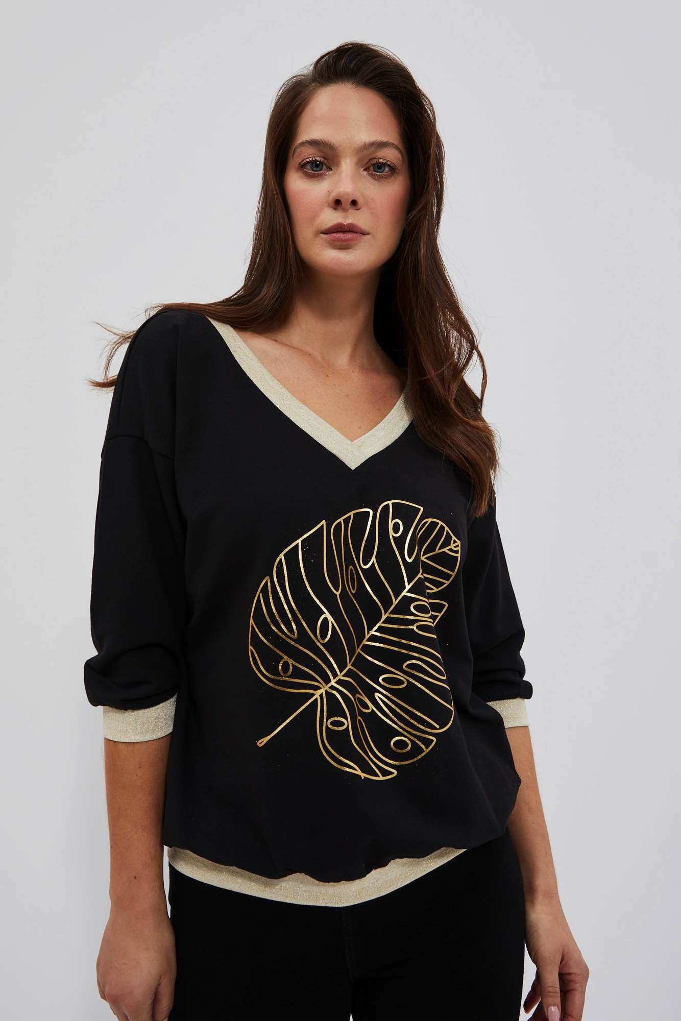 Marisse Women's Sweatshirt L-Bl-4009 Black