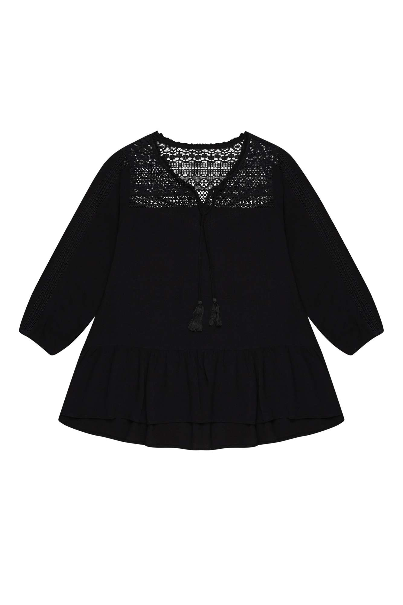 Viscose blouse with fringe