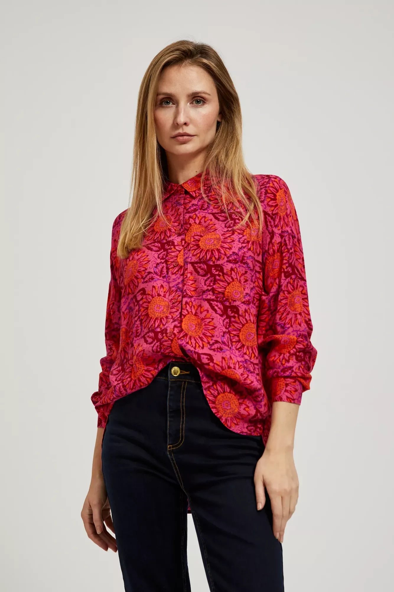 Women's shirt MOODO - dark pink