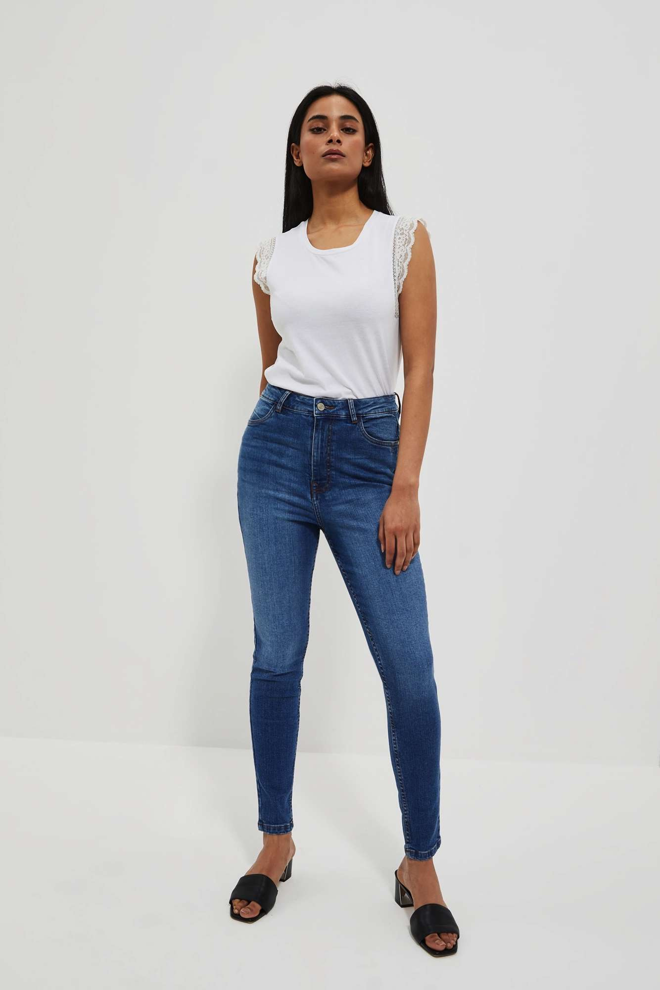 WOMEN'S JEANS L-JE-4002 D.Blue
