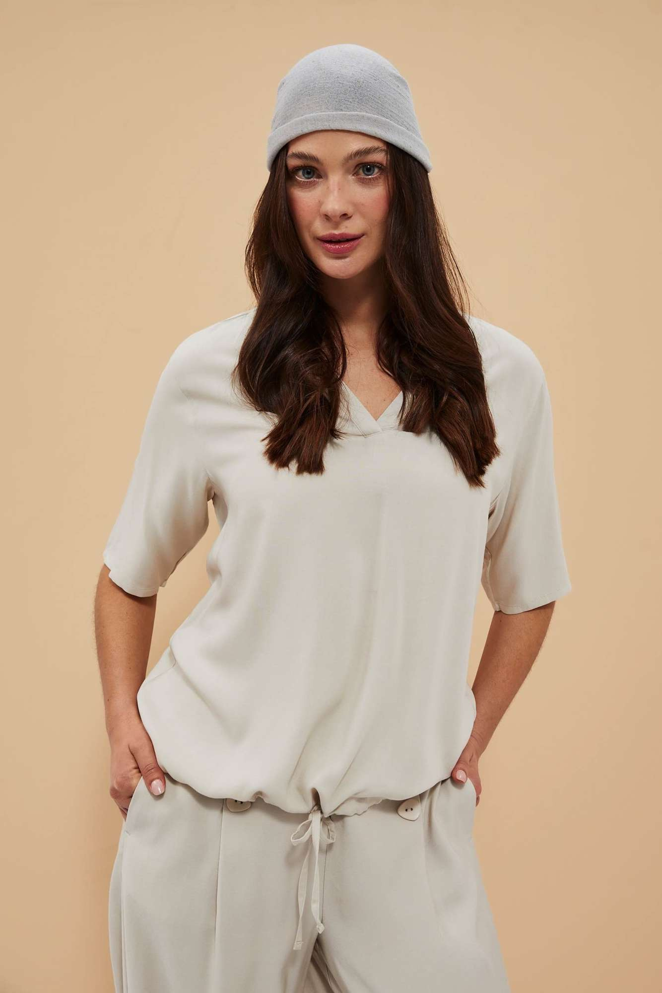 WOMEN'S SHIRT L-KO-4032 L.Beige