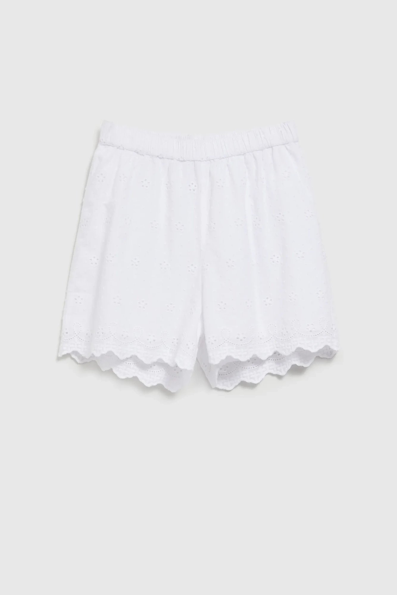 Women&#039;s romantic shorts MOODO - white