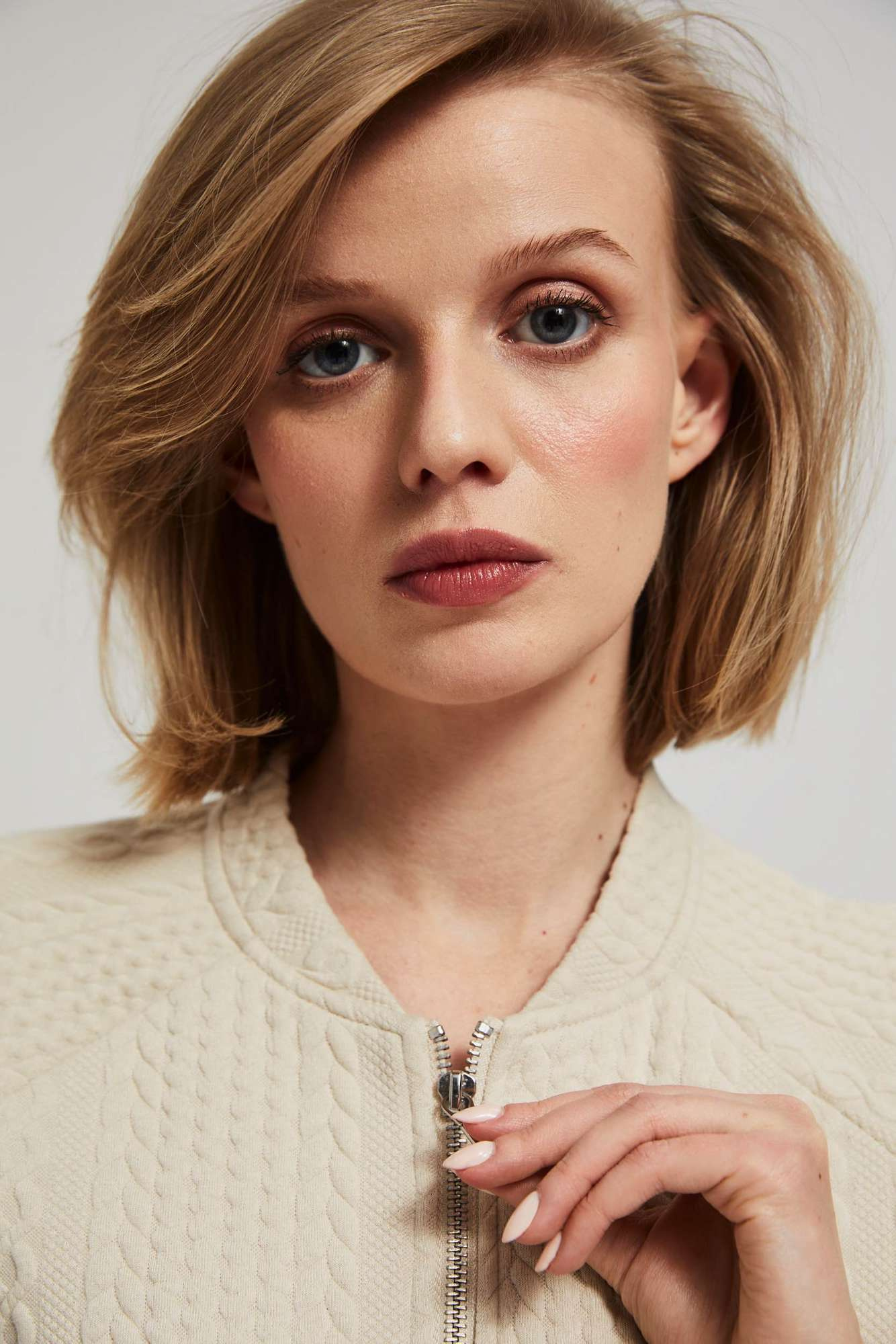 Zip-up hoodie with pockets