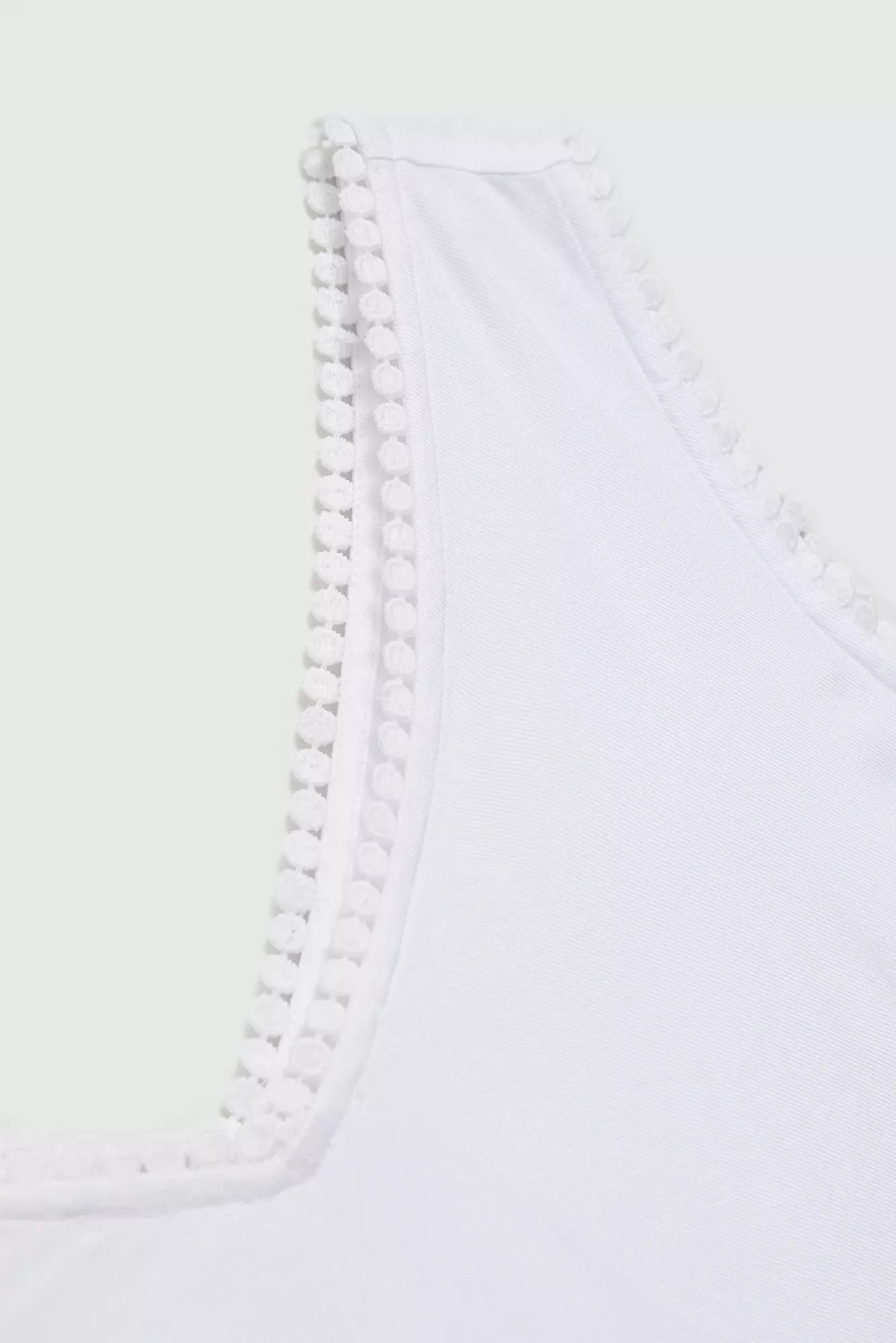 Women's tank top with a V-neck MOODO - white