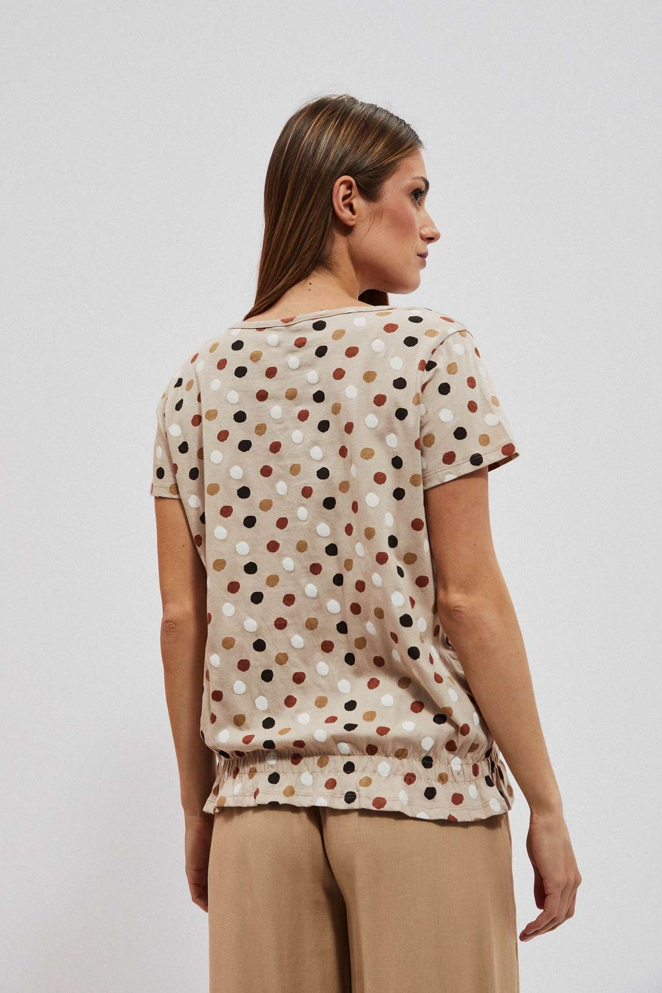 WOMEN'S T-SHIRT L-TS-4053 L.Beige