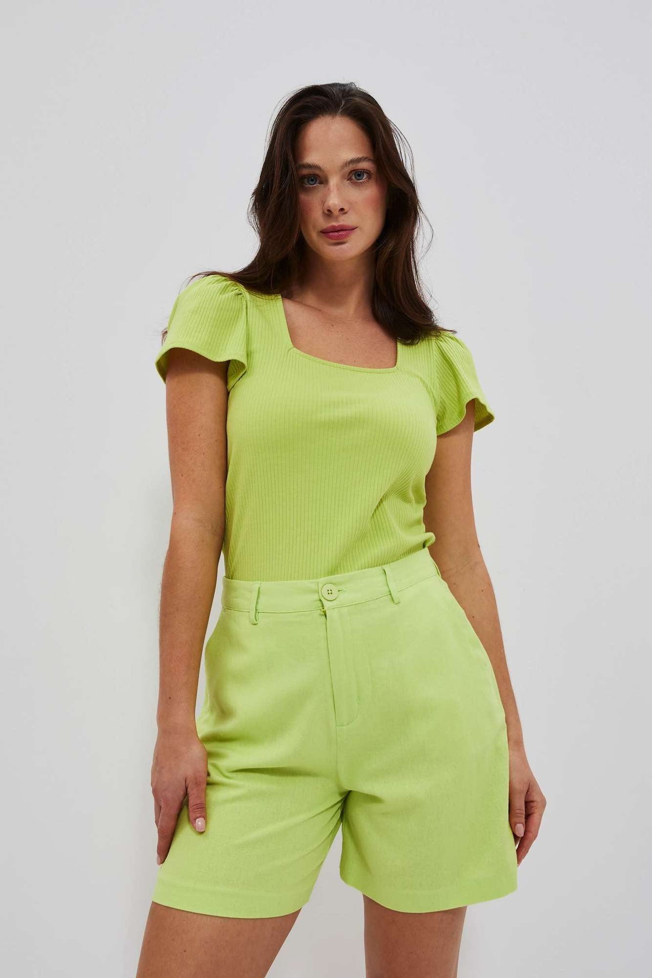 Marisse Women's Shorts L-Sh-4020 L.Green