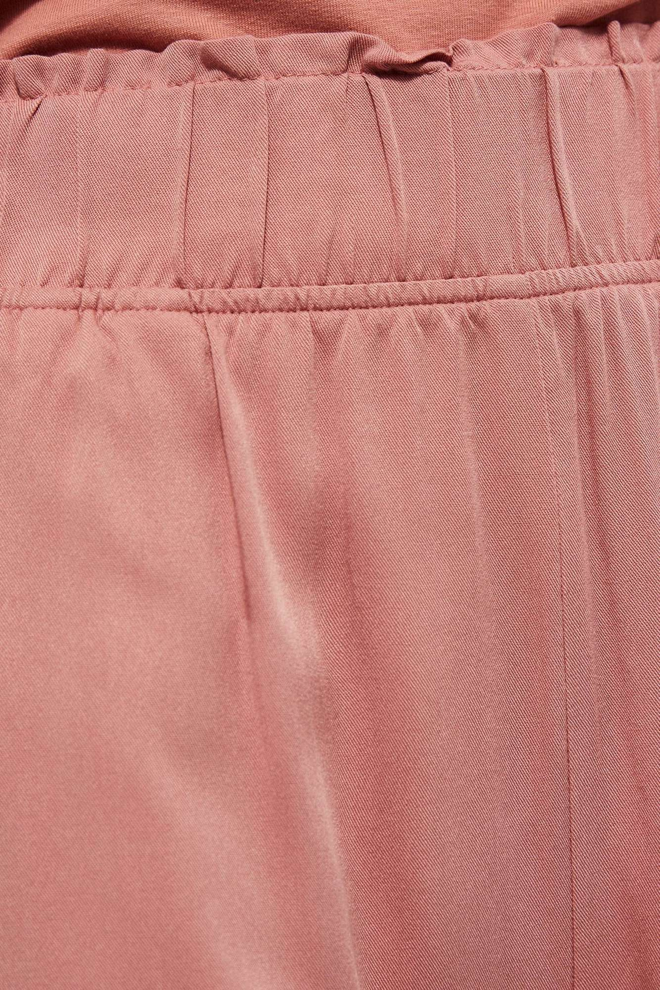 High-waisted viscose shorts