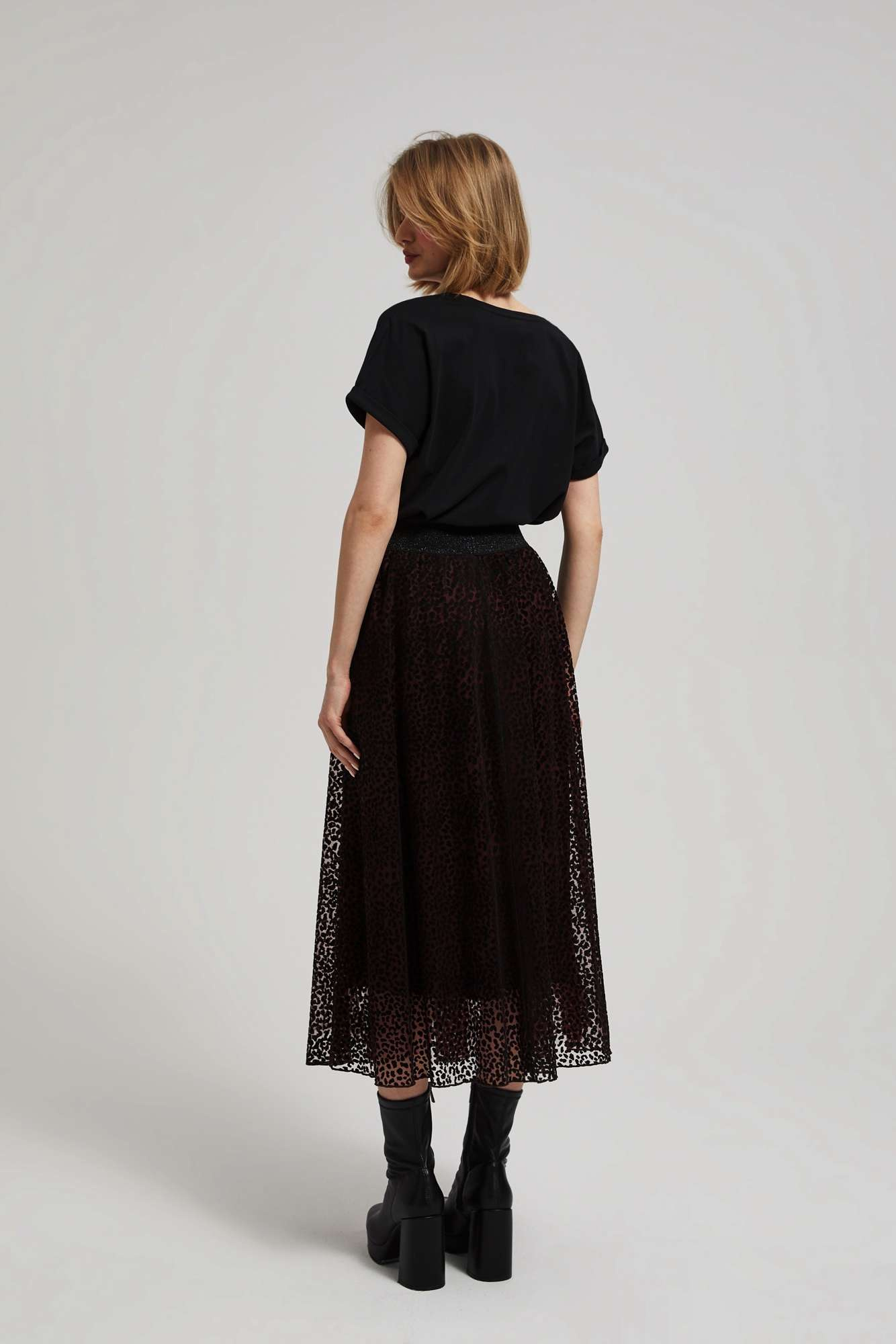 Flared midi skirt