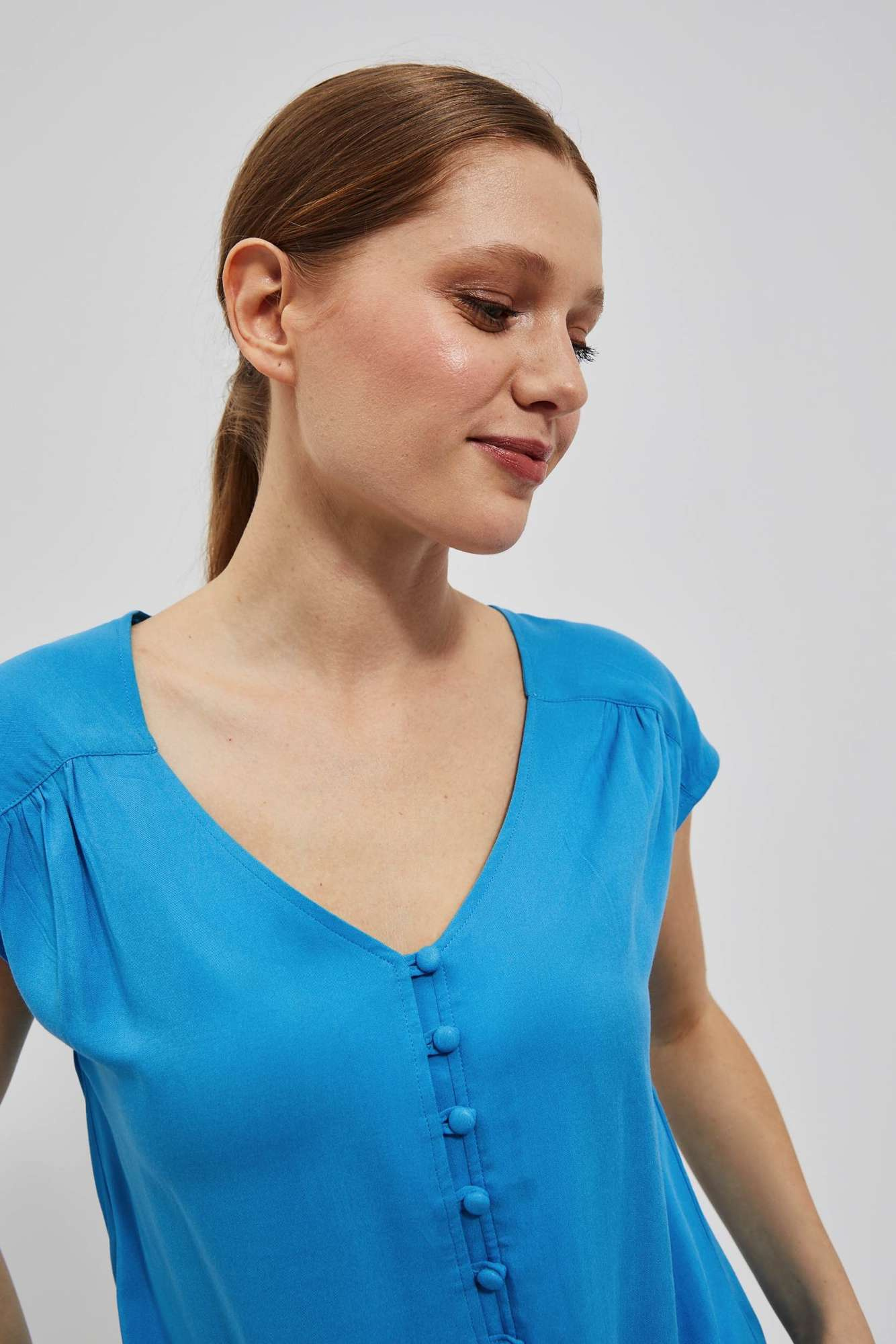 WOMEN'S SHIRT L-KO-4049 FRESH BLUE