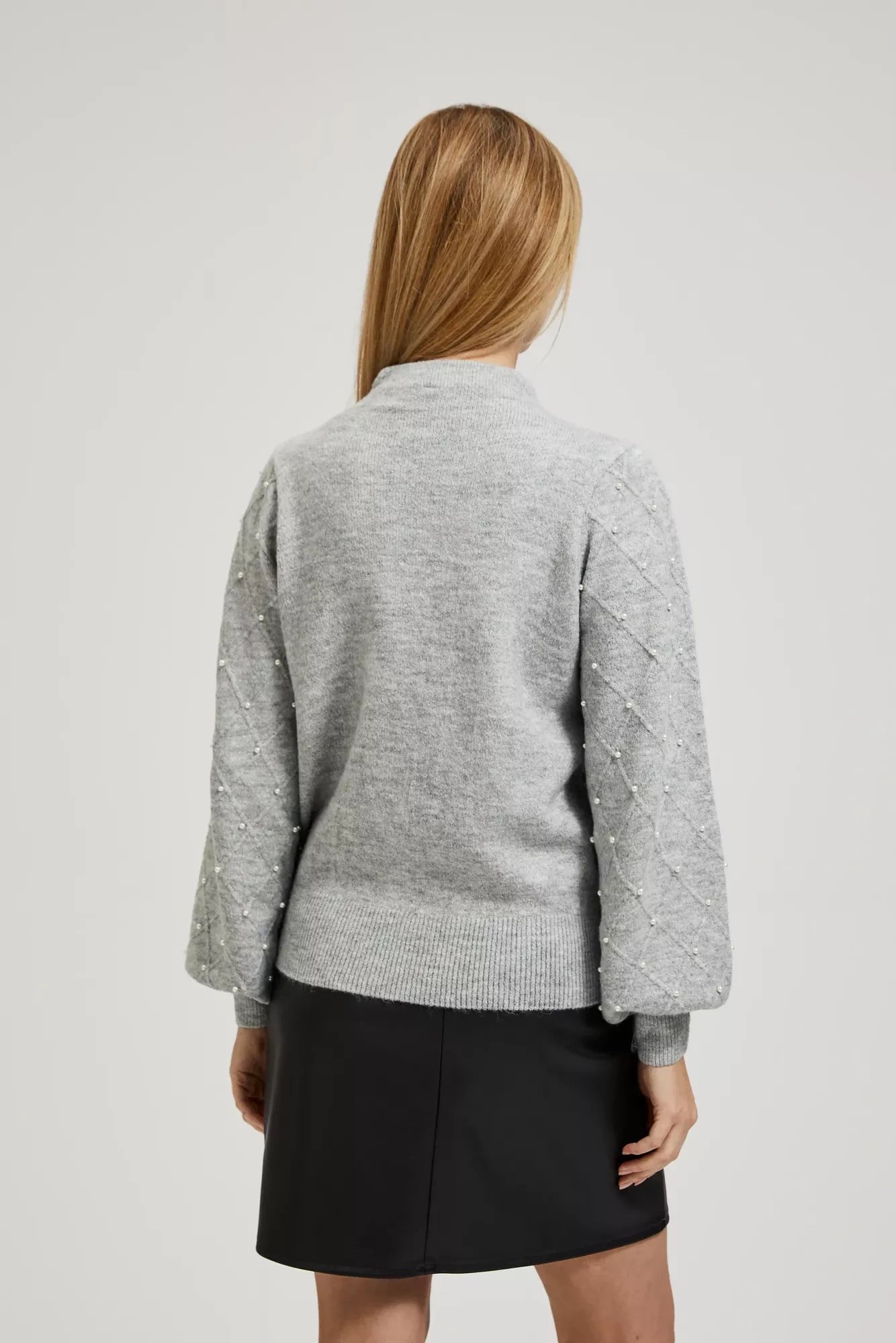 Sweater with fluffy sleeves