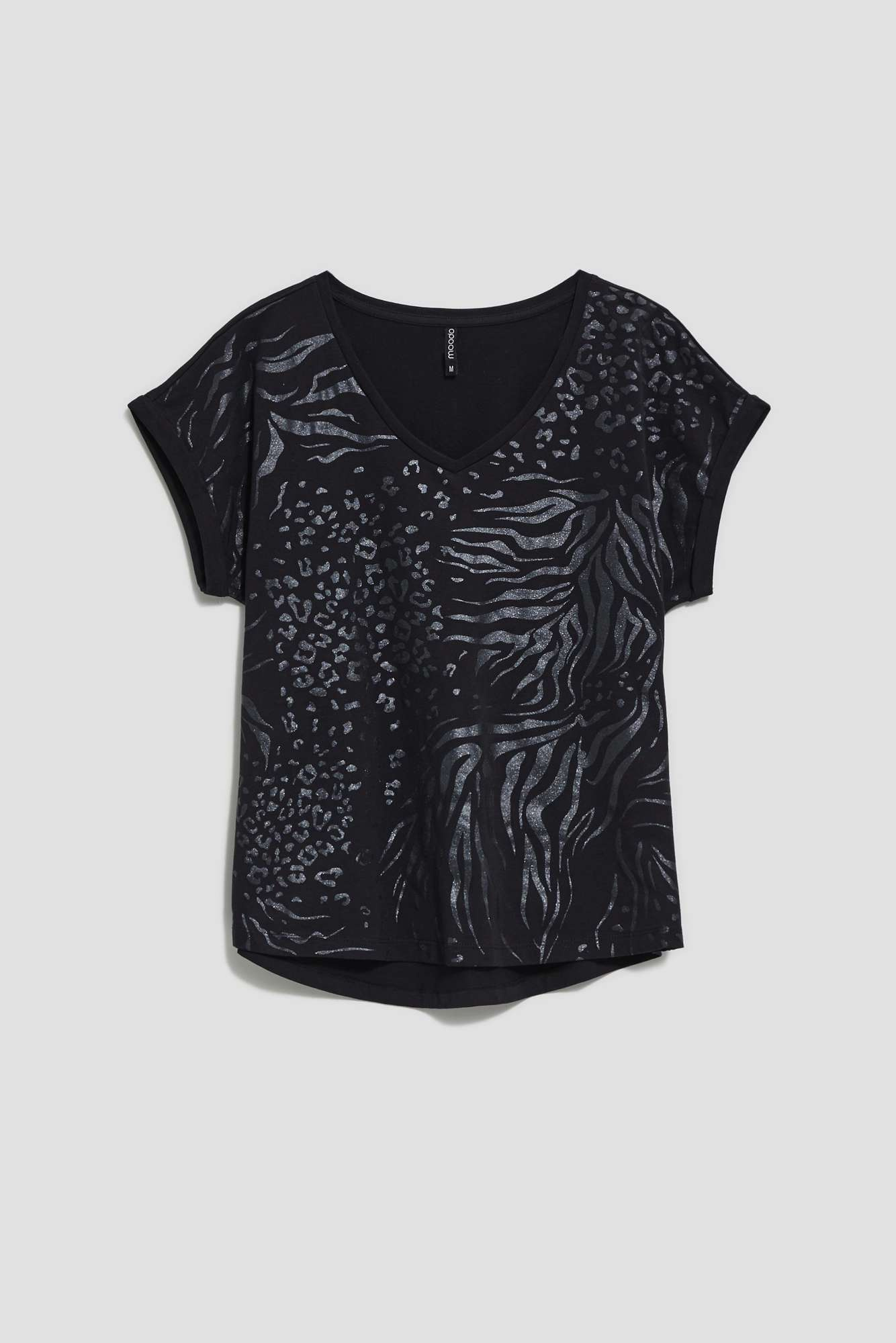 Cotton blouse with decorative print