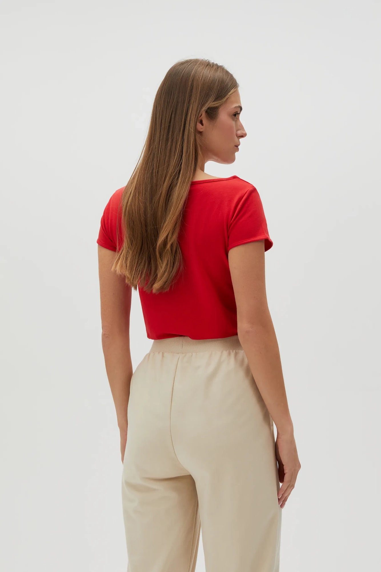 Marisse Women's T-Shirt L-Ts-4622 Red