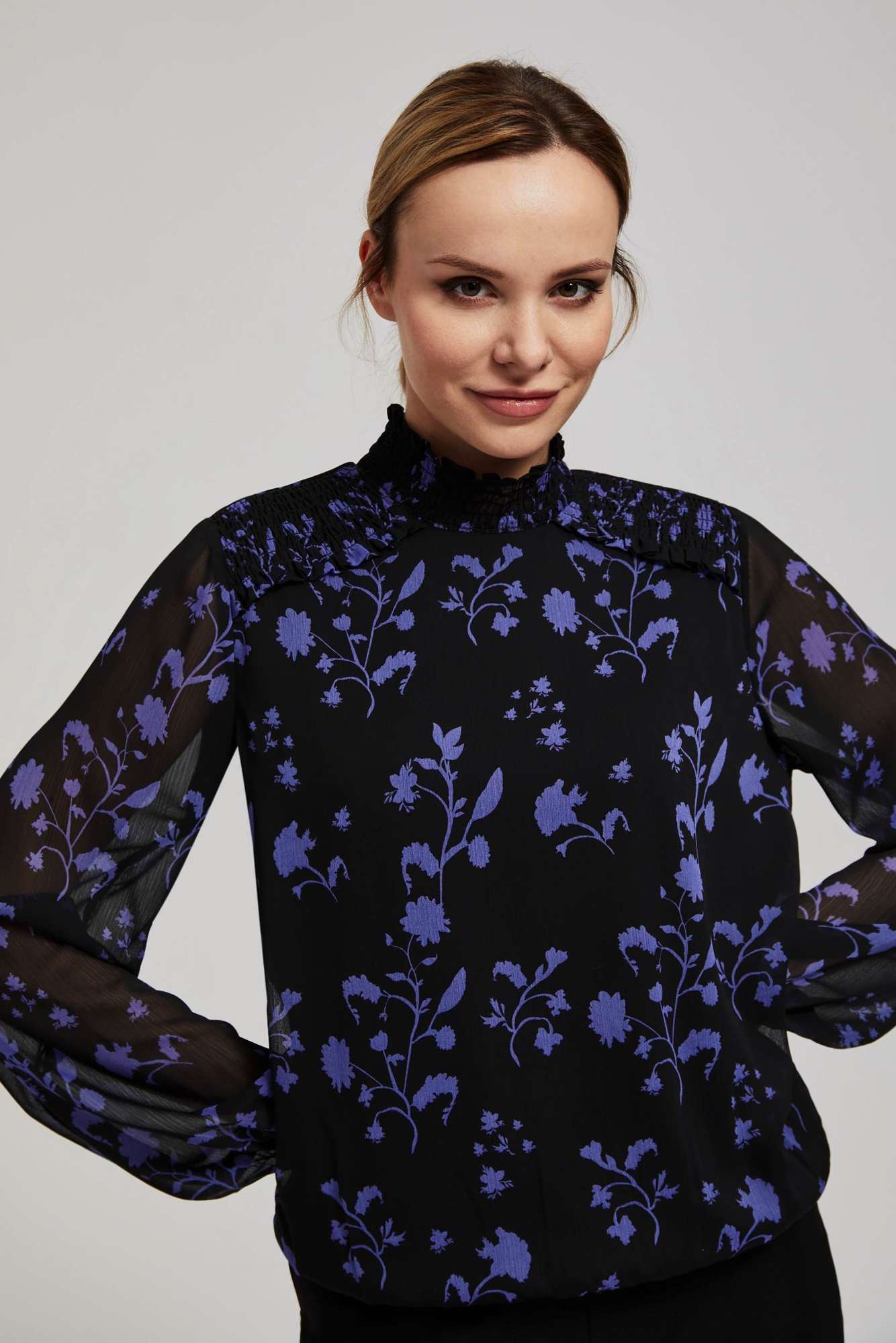 Shirt with floral pattern