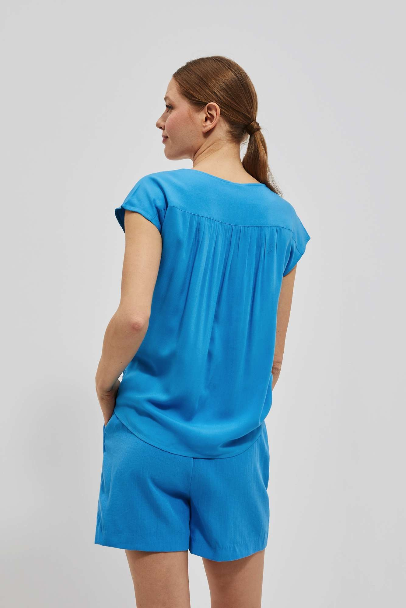 WOMEN'S SHIRT L-KO-4049 FRESH BLUE